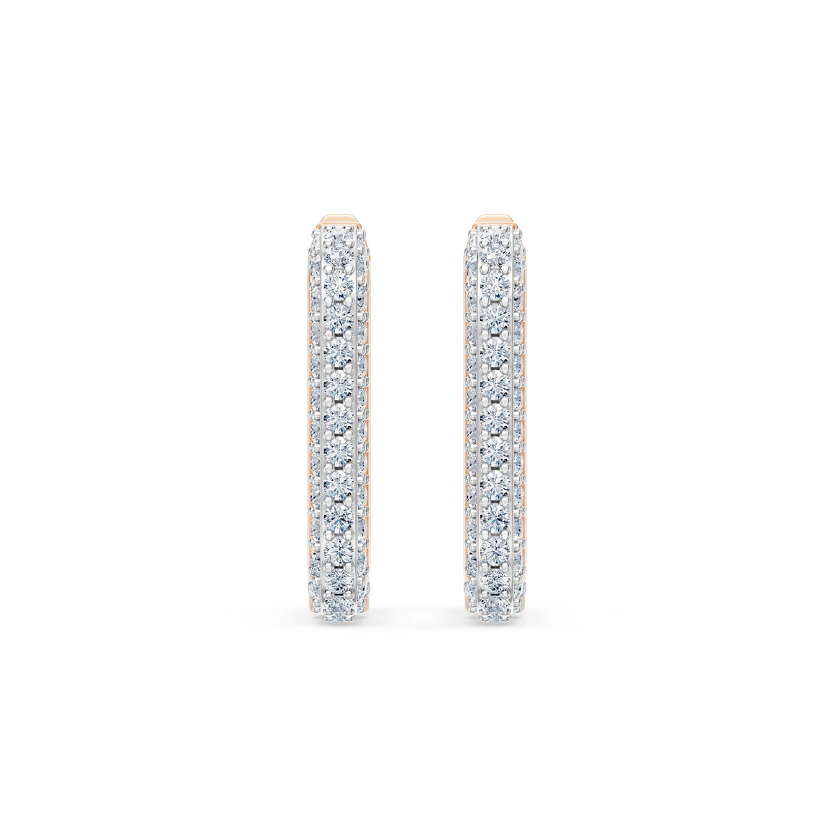 Cercei din Aur cu Diamante, Forma Rotund Briliant, 0,49 CT