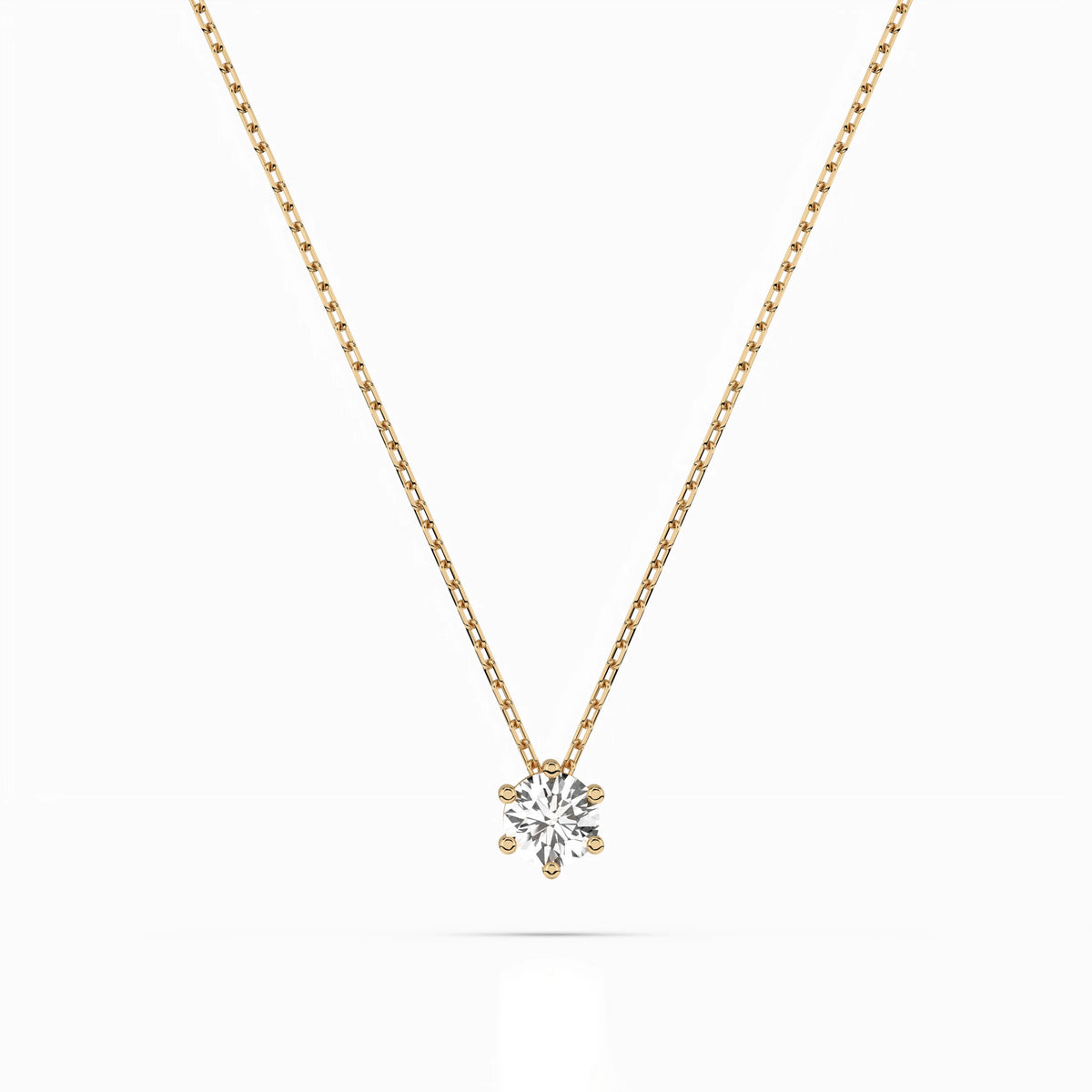 Colier din Aur cu Diamant, Forma Rotund Briliant, 0,15 CT
