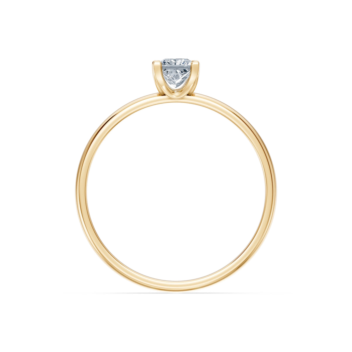 Inel de Logodnă Solitaire din Aur, Diamant Princess 0,30 CT