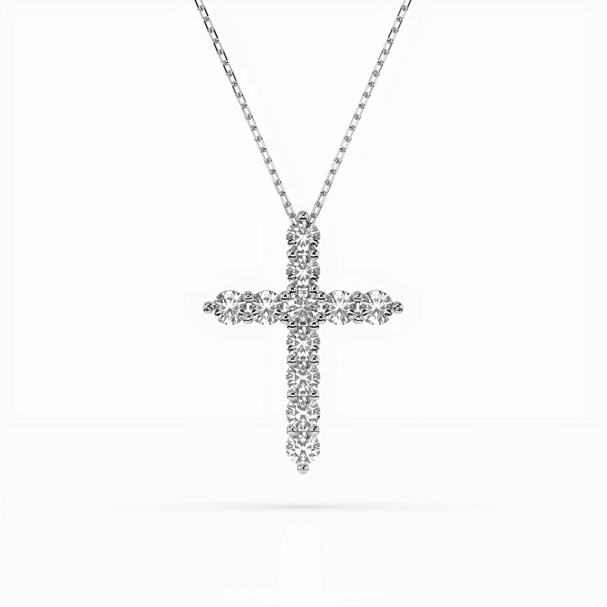 Colier din Aur cu Diamante, Forma Rotund Briliant, 1,10 CT