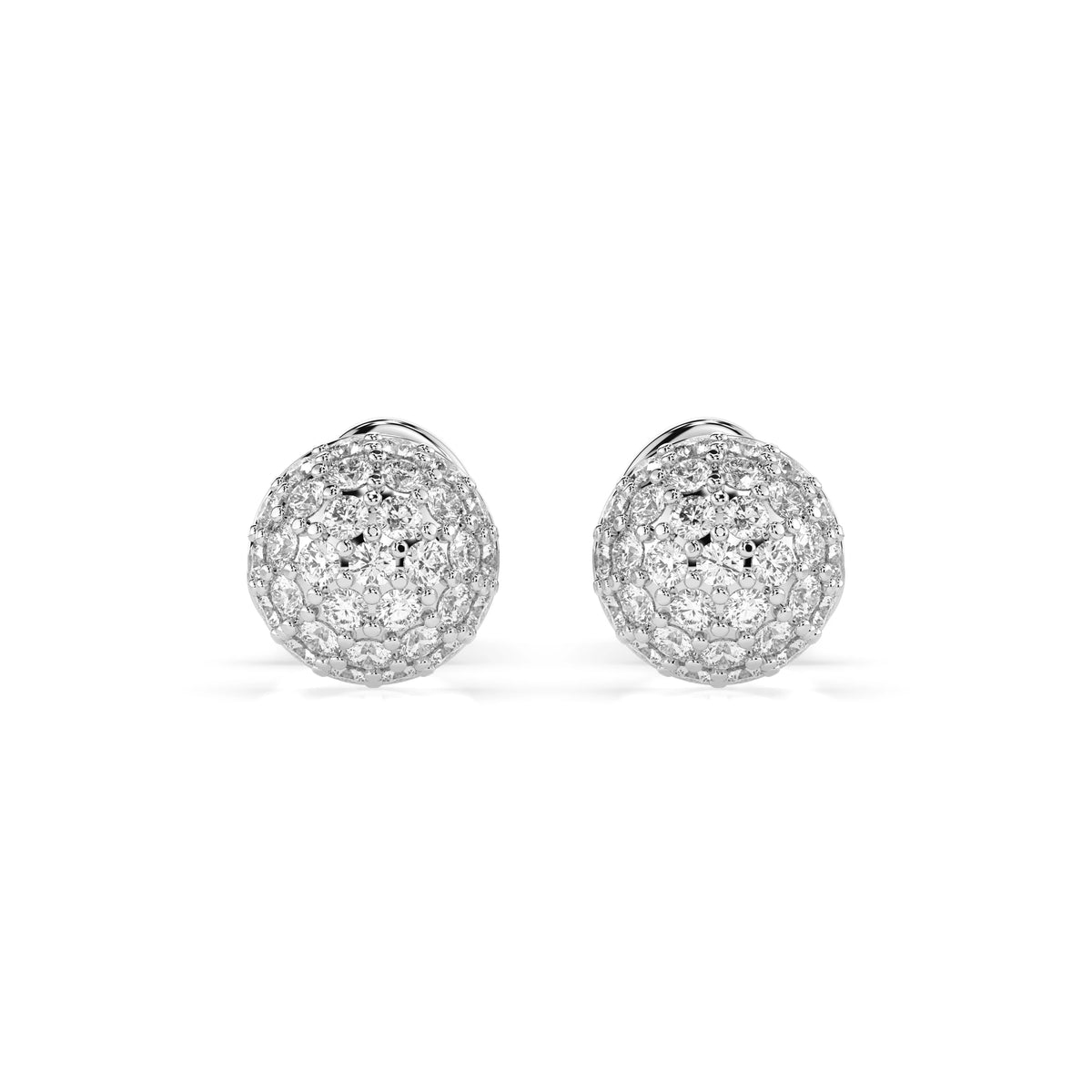 Cercei din Aur cu Diamante, Forma Rotund Briliant, 0,32 CT