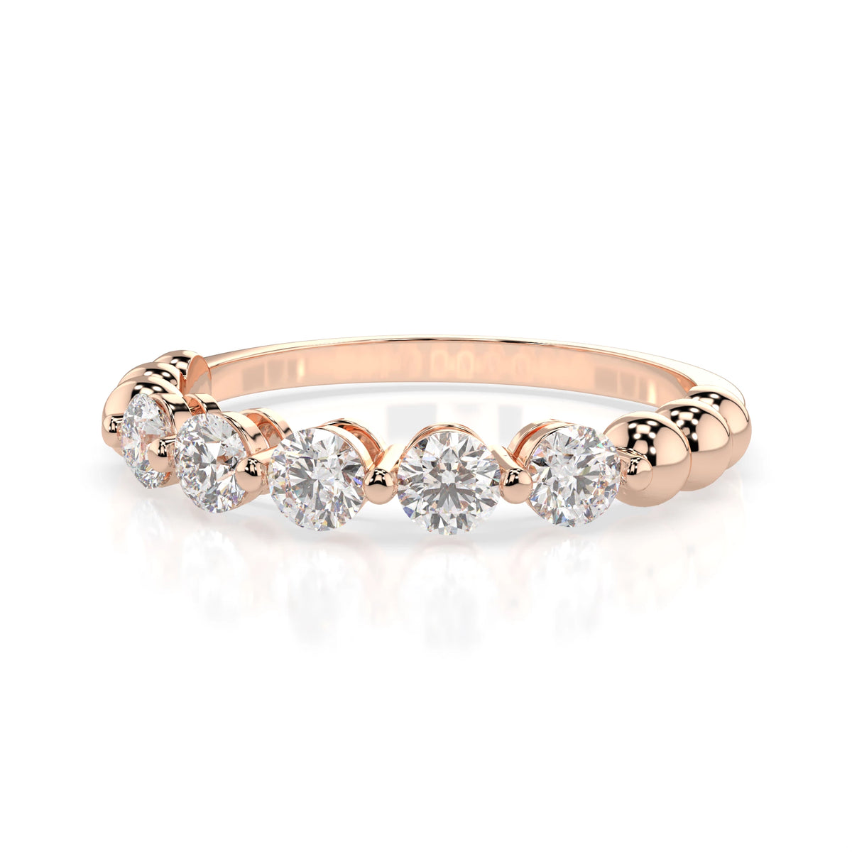 Inel din Aur cu Diamante, Forma Rotund Briliant, 0,50 CT