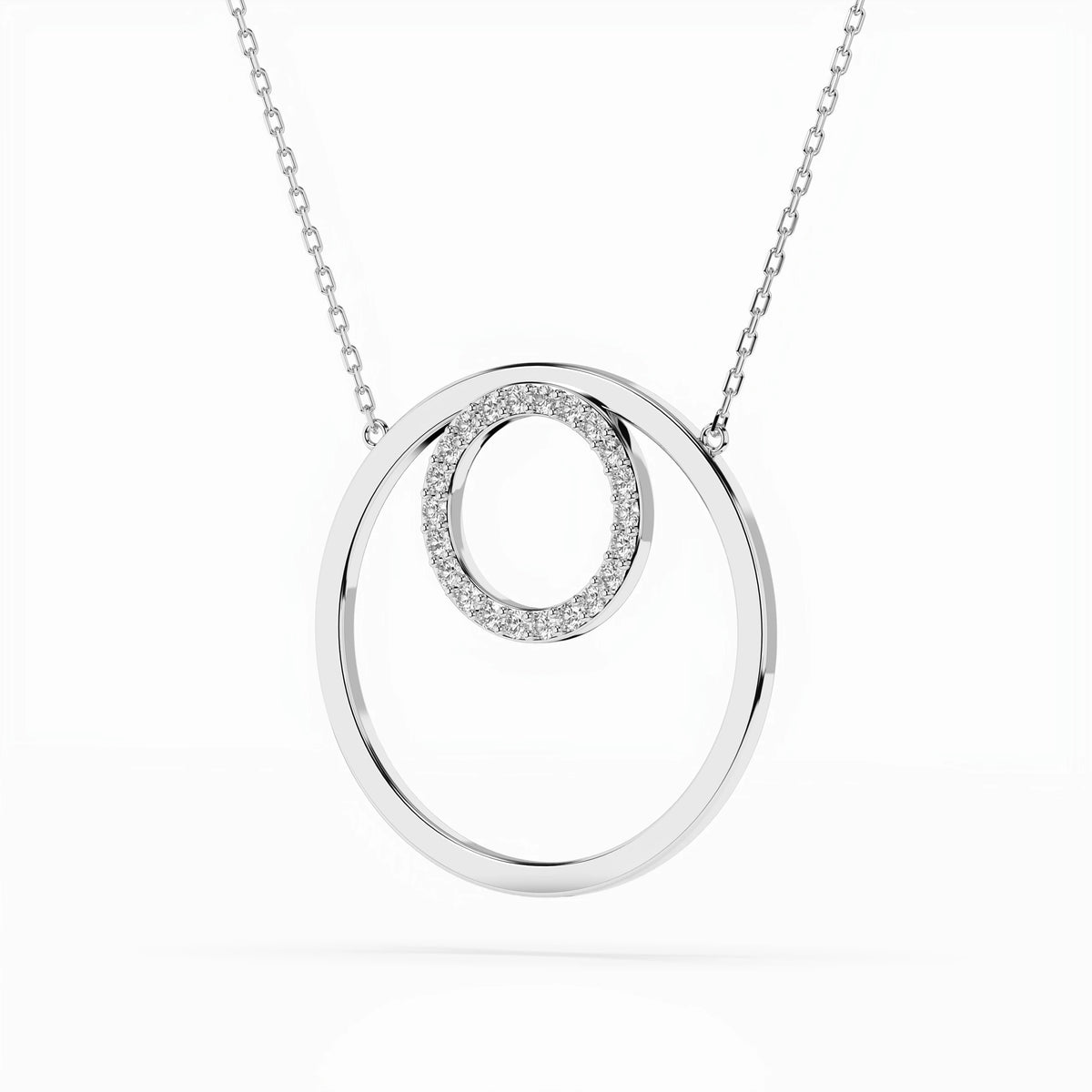 Colier din Aur cu Diamante, Forma Rotund Briliant, 0,13 CT