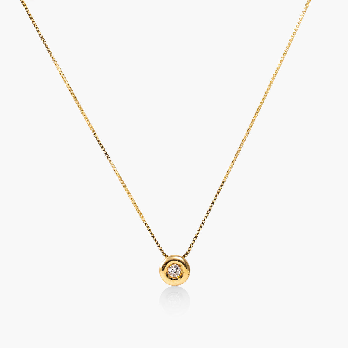 Colier aur galben 18k cu diamant
