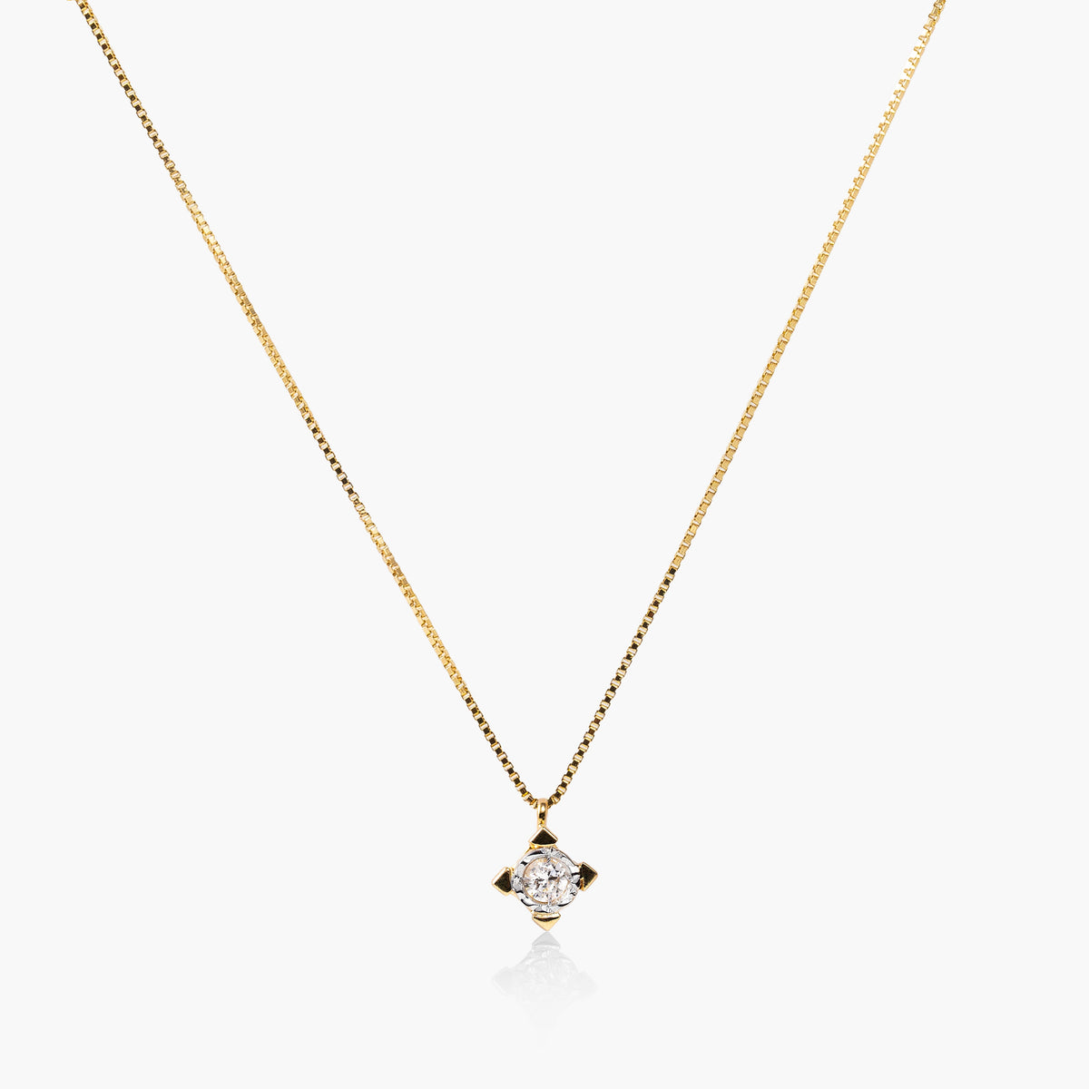 Colier aur galben 18k cu diamant