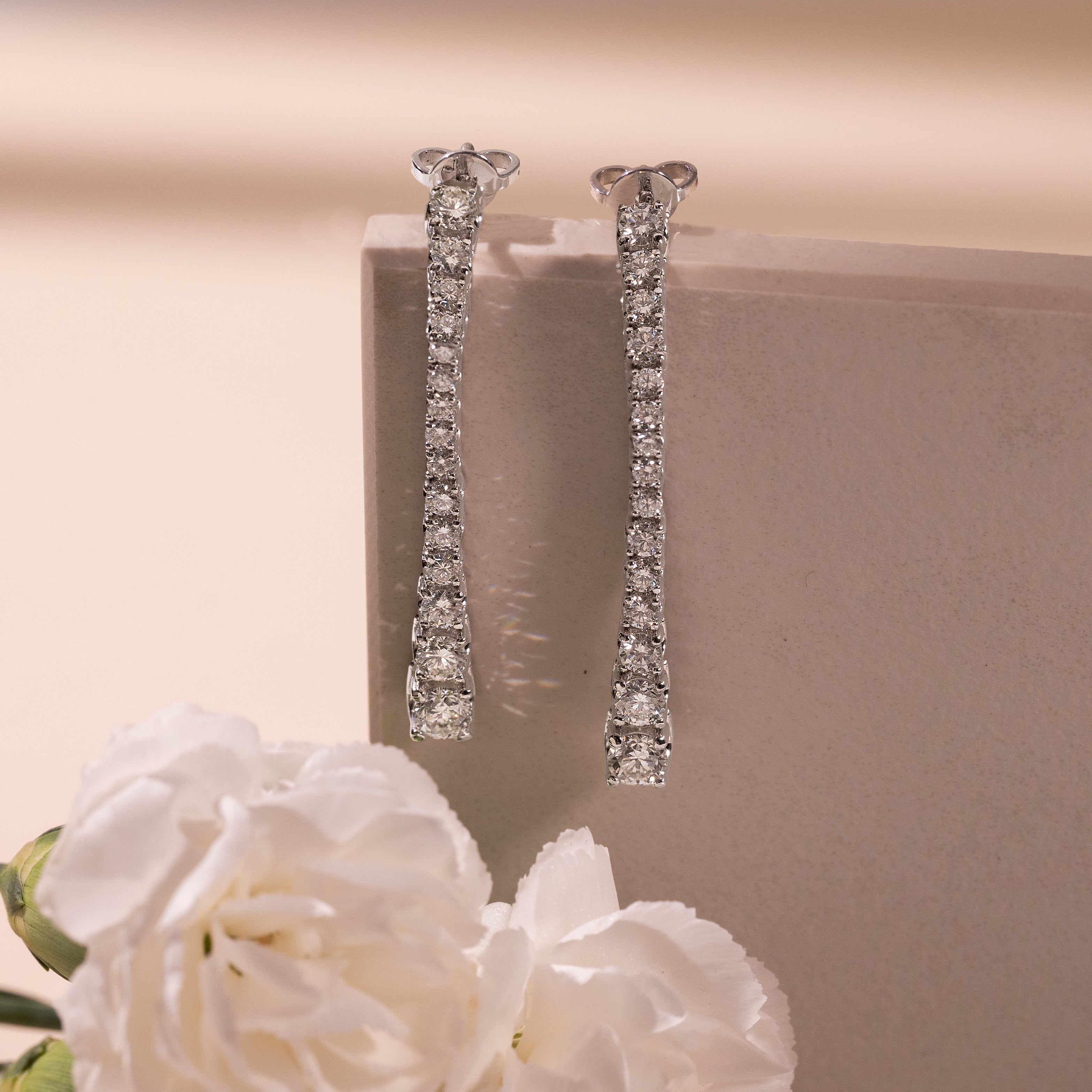 Tennis Earrings with Diamonds 2.20ct