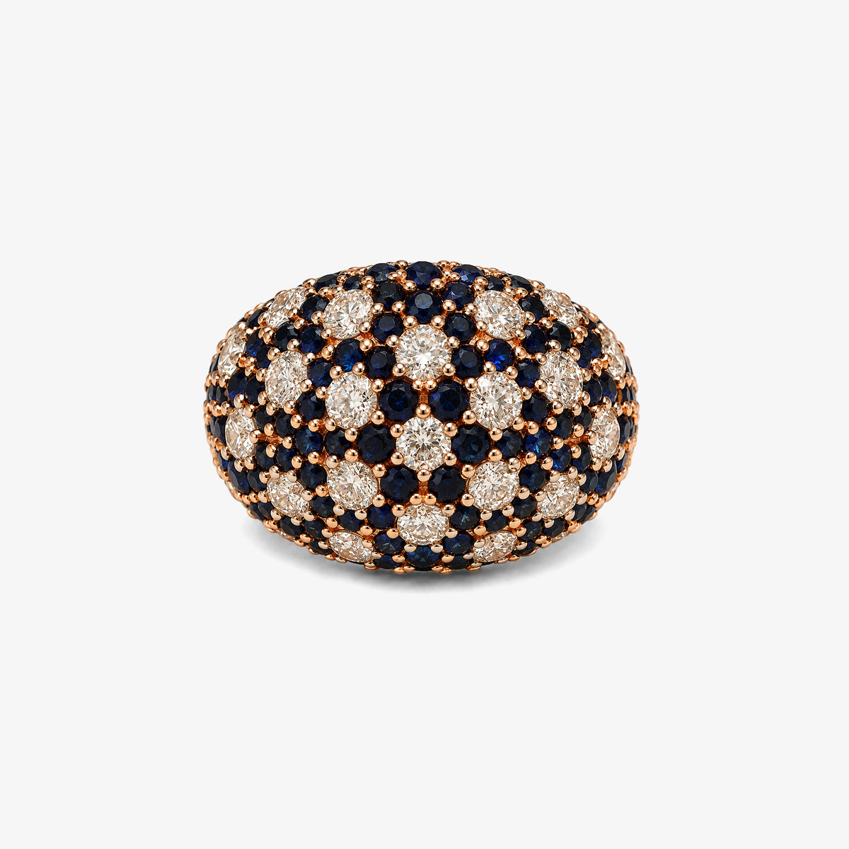 Inel din aur 18K cu safire și diamante (1,70 + 2,78 ct)
