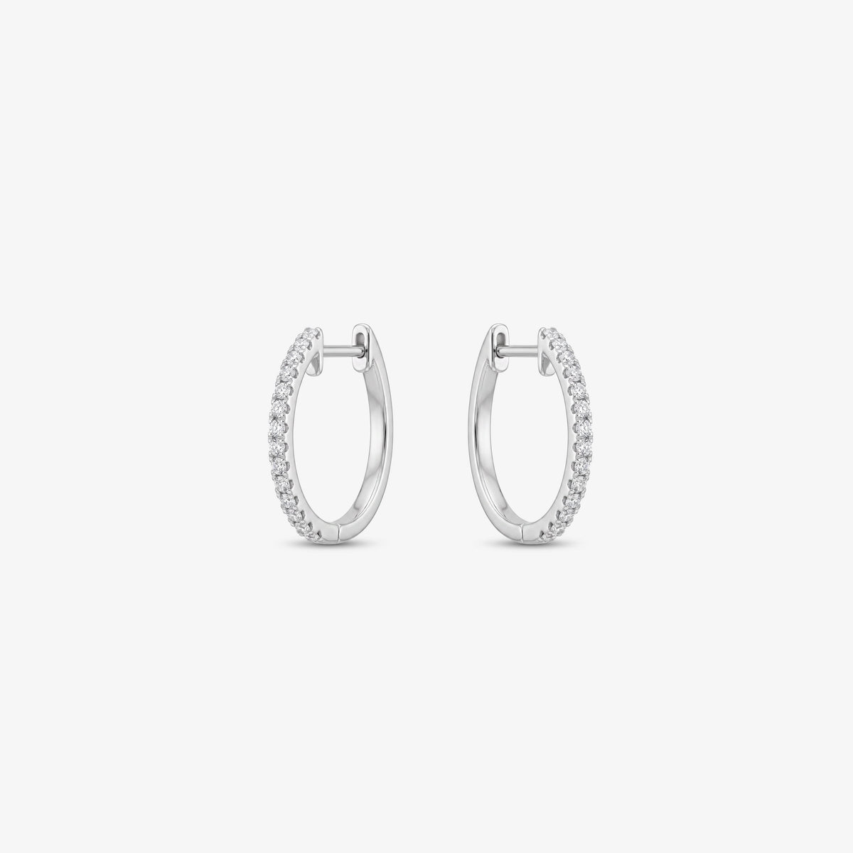 Cercei rotunzi din aur alb 18K cu diamante naturale 0,16 ct – C1E11680