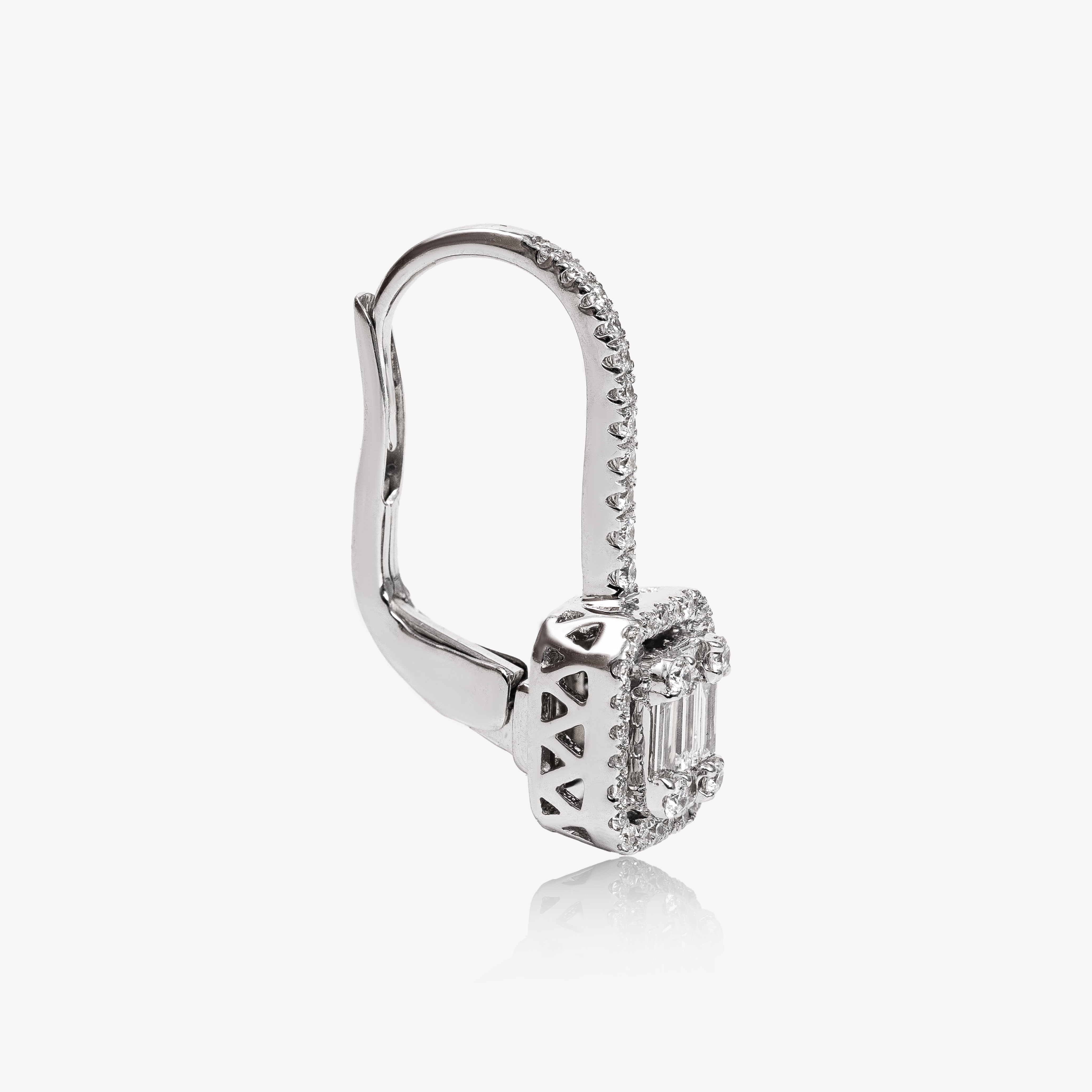 Cercei aur 18k cu diamante 0.87 ct