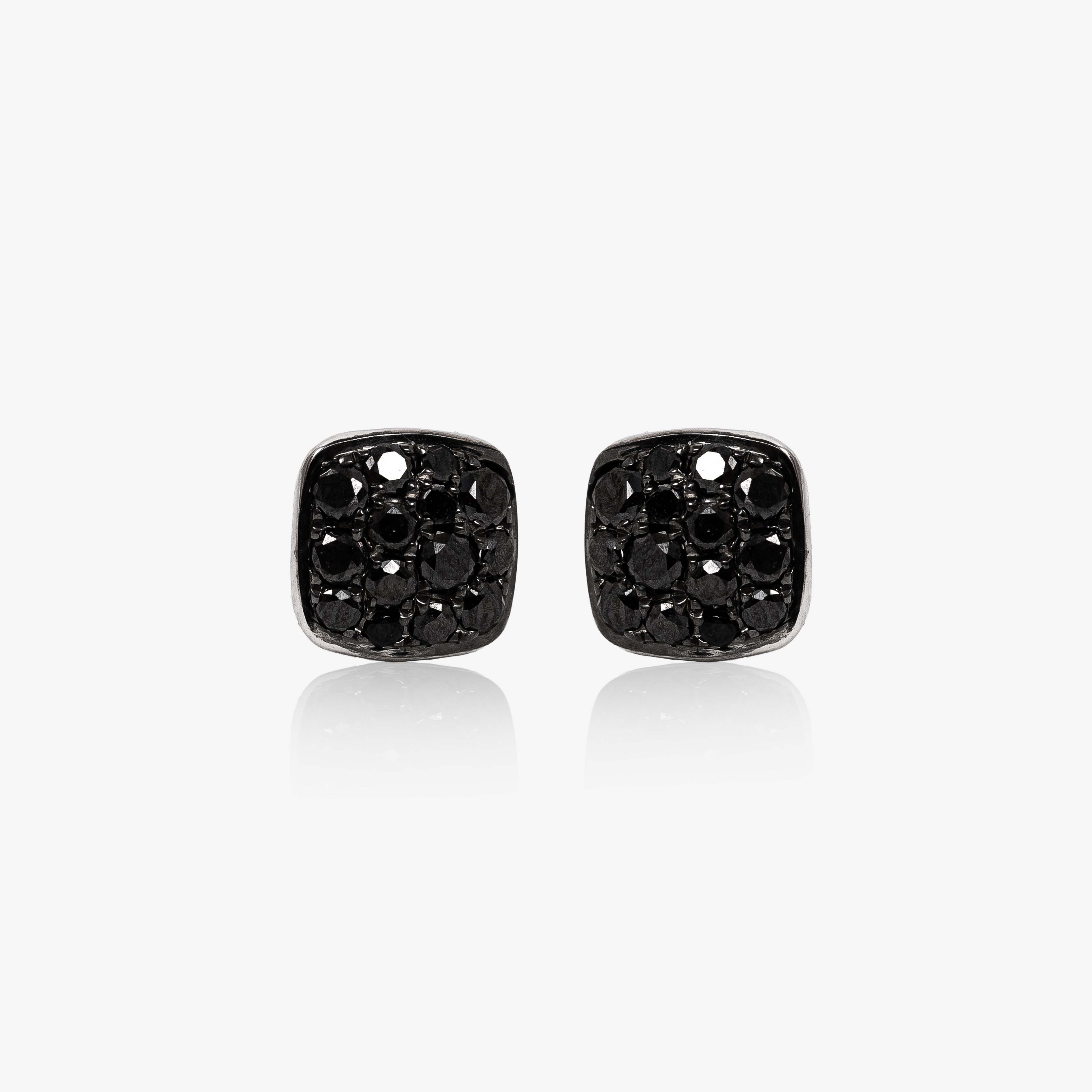 Cercei aur 18k cu diamante negre 0.55 ct