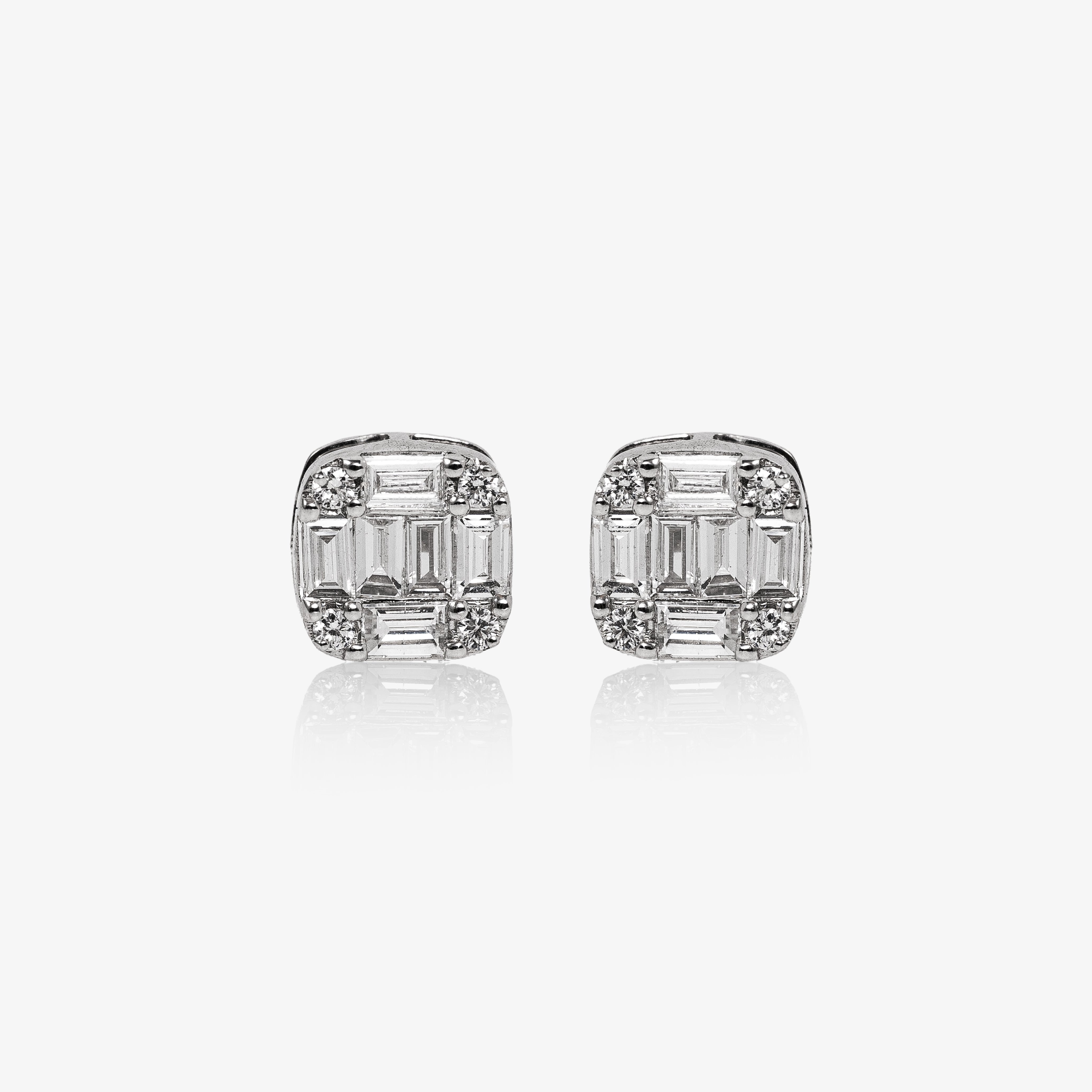 Cercei aur 18k cu diamante 0.60 ct