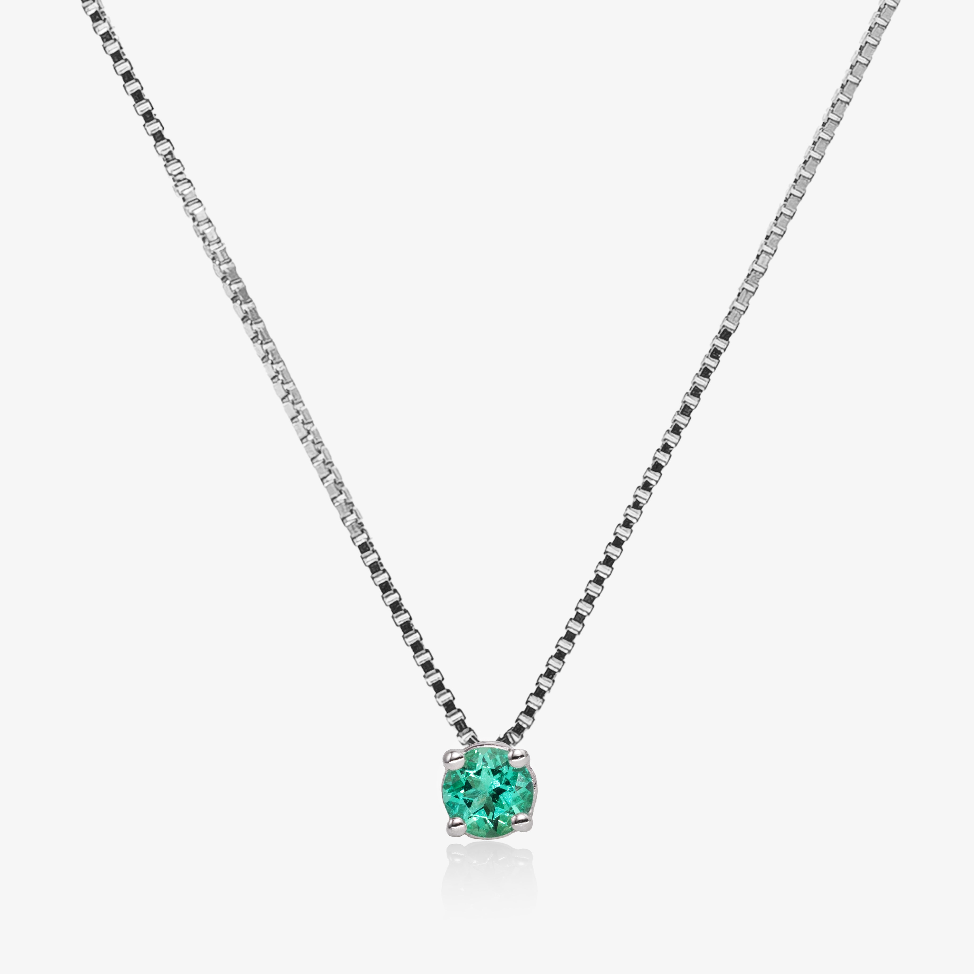 Colier aur 18k cu smarald 0.15 ct