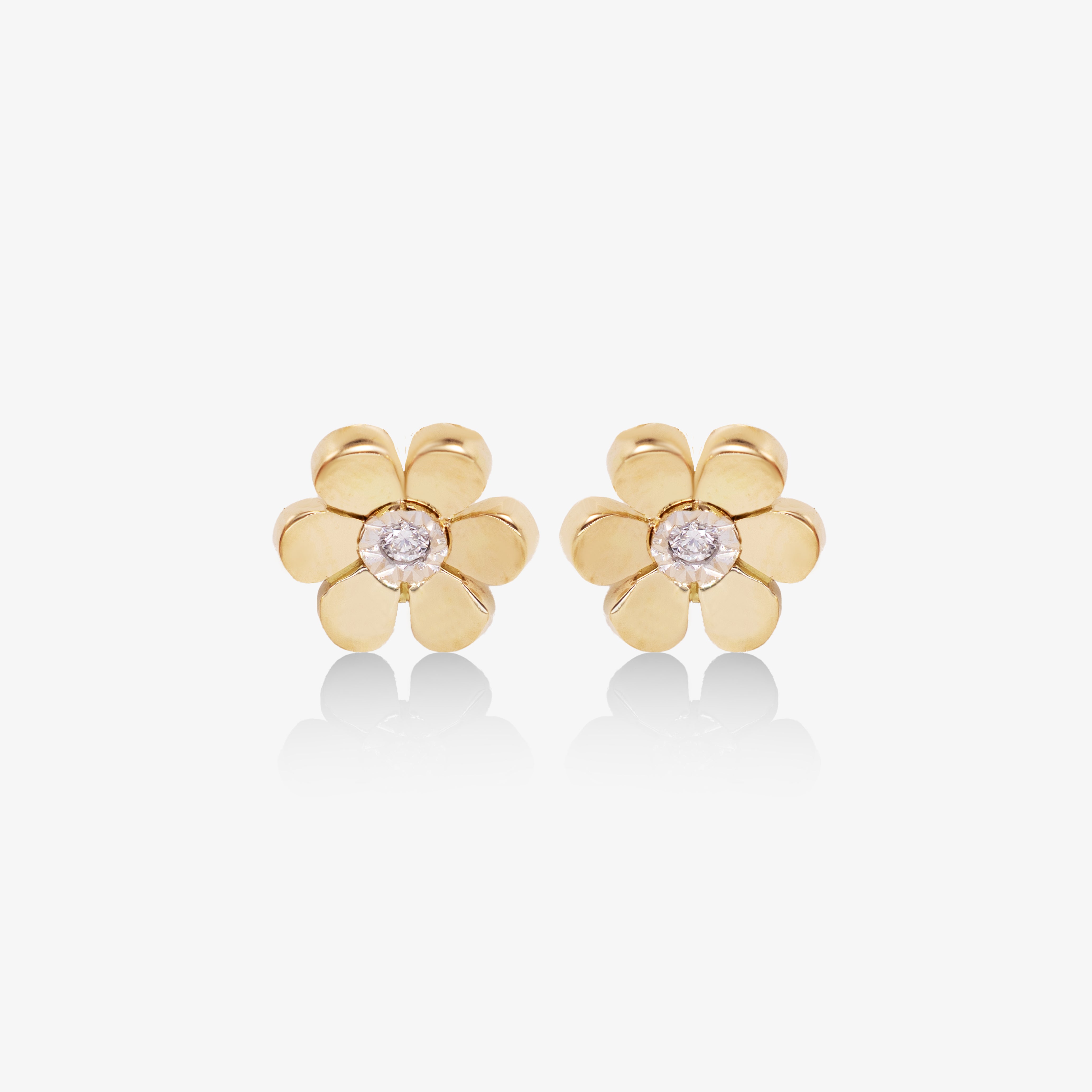 Cercei aur 18k cu diamant