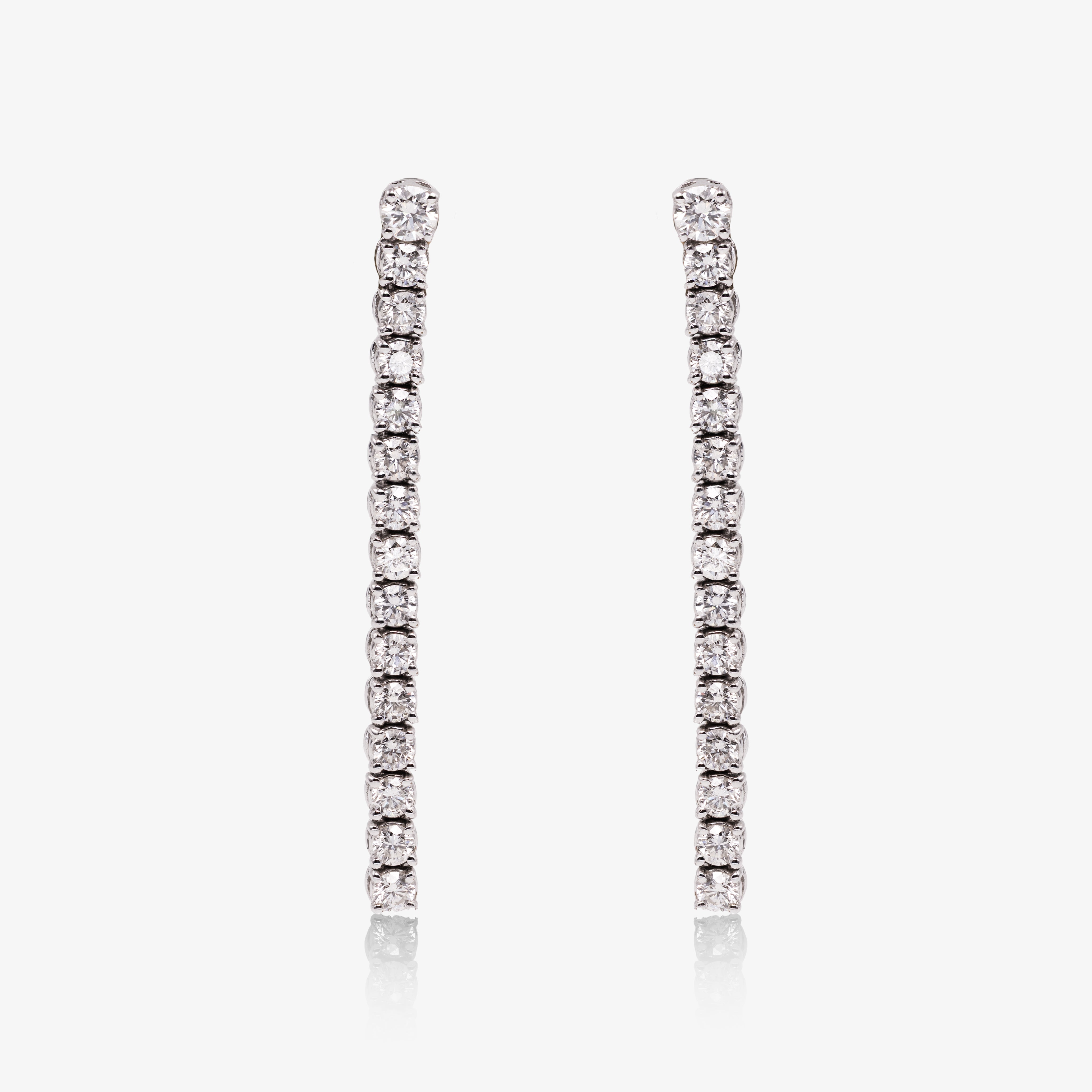 Cercei aur 18k cu diamante 3.52 ct