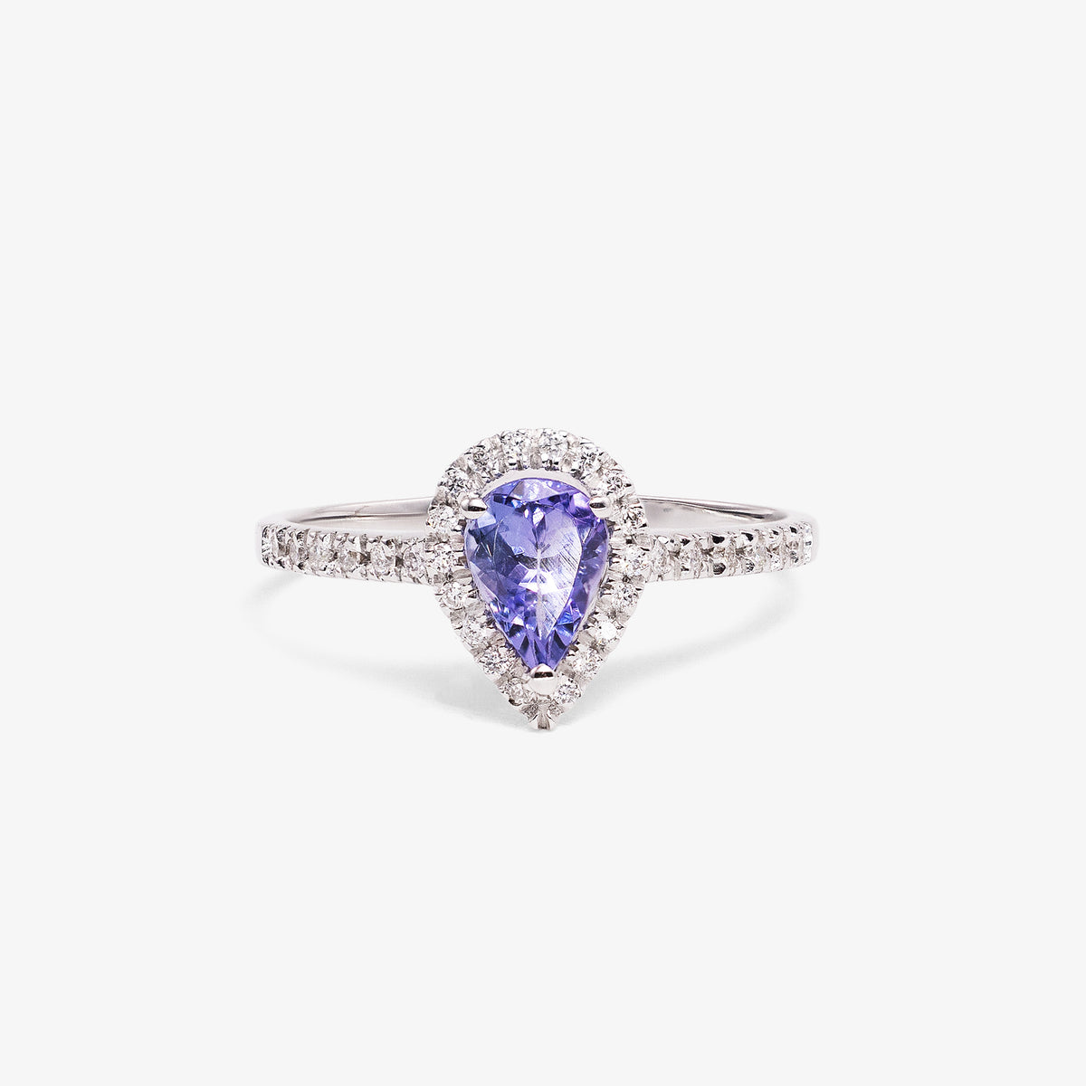 Inel aur 18k cu tanzanit 0.70 ct si diamante