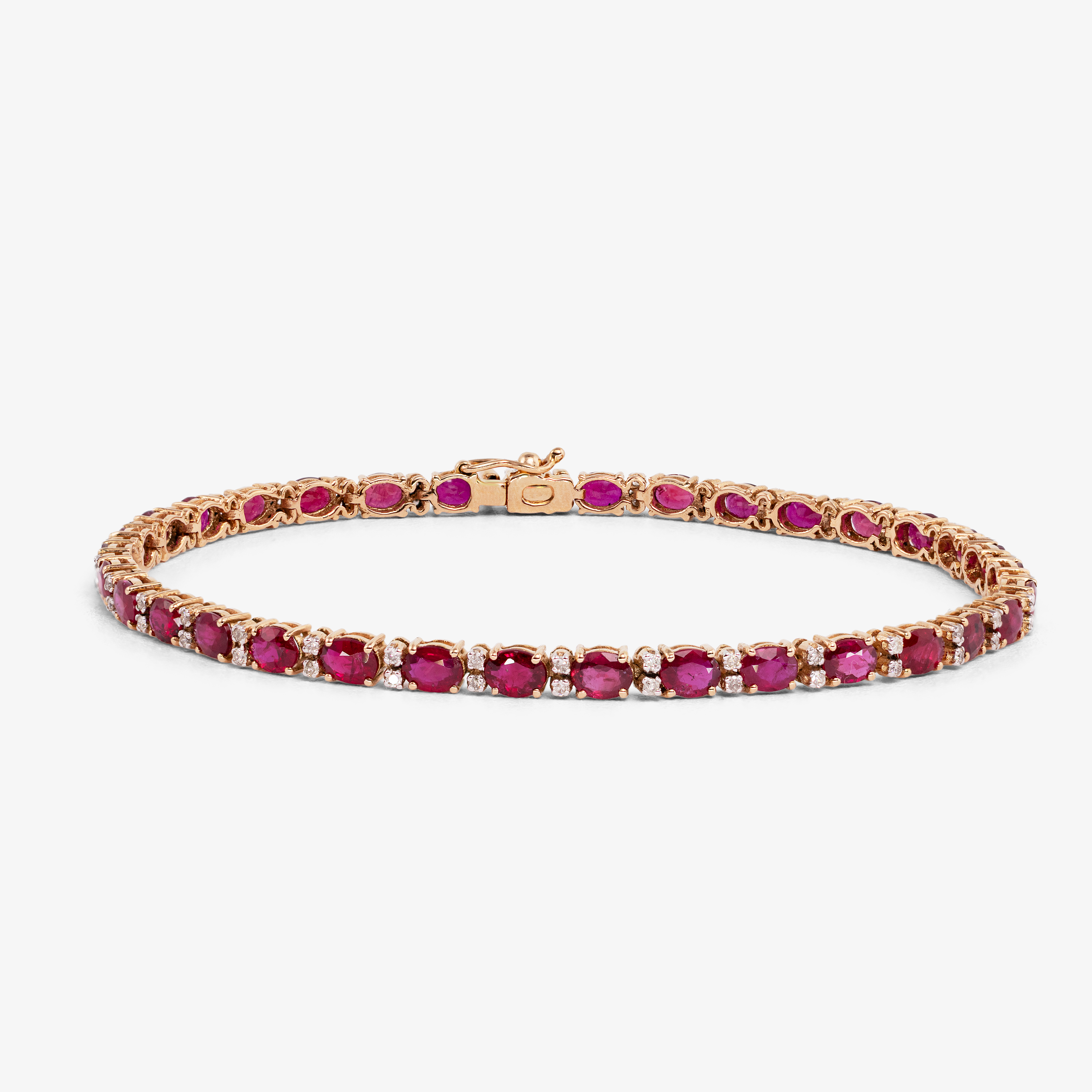 Bratara aur 18k cu rubine 6.50 ct si diamante