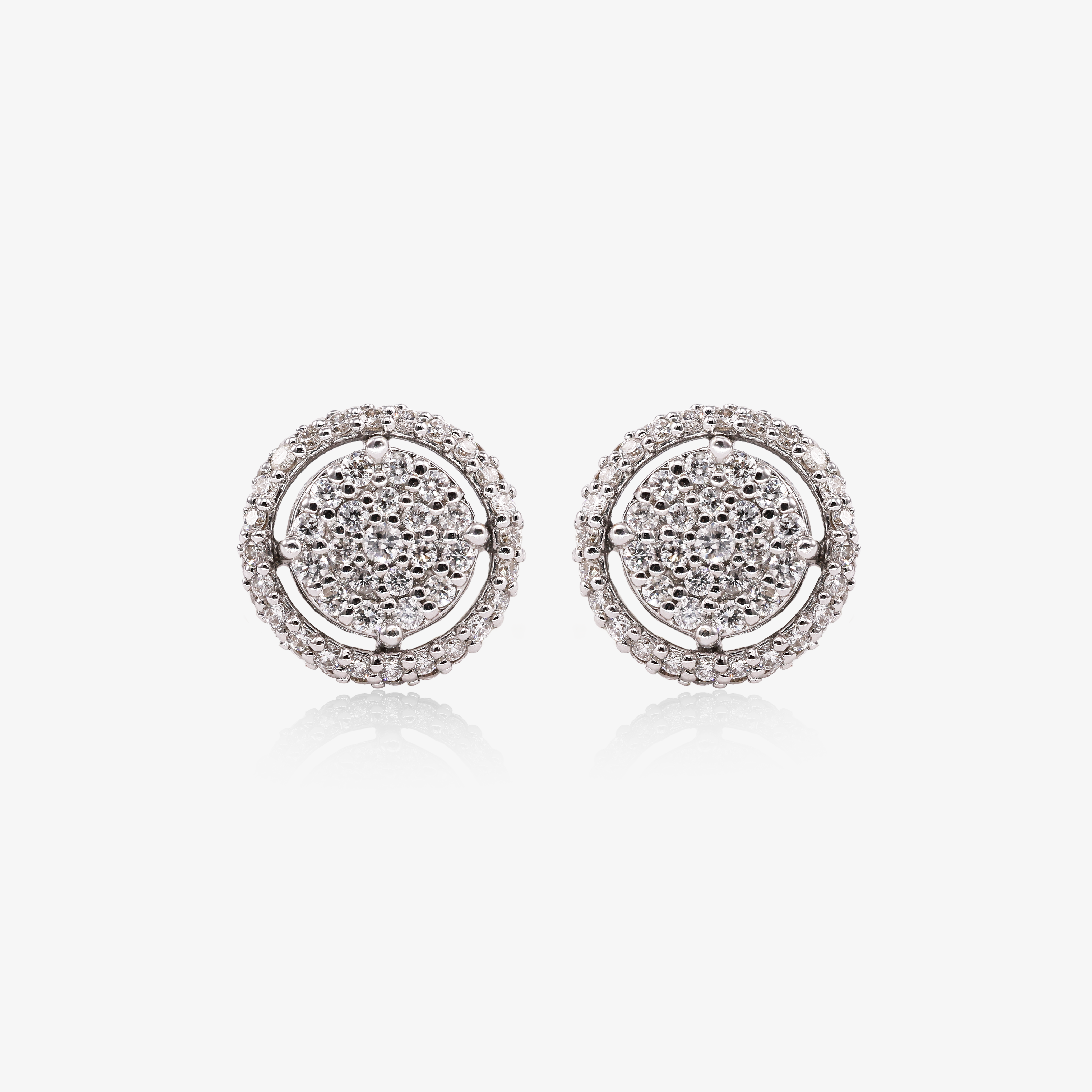 Cercei aur 18k cu diamante 0.78 ct