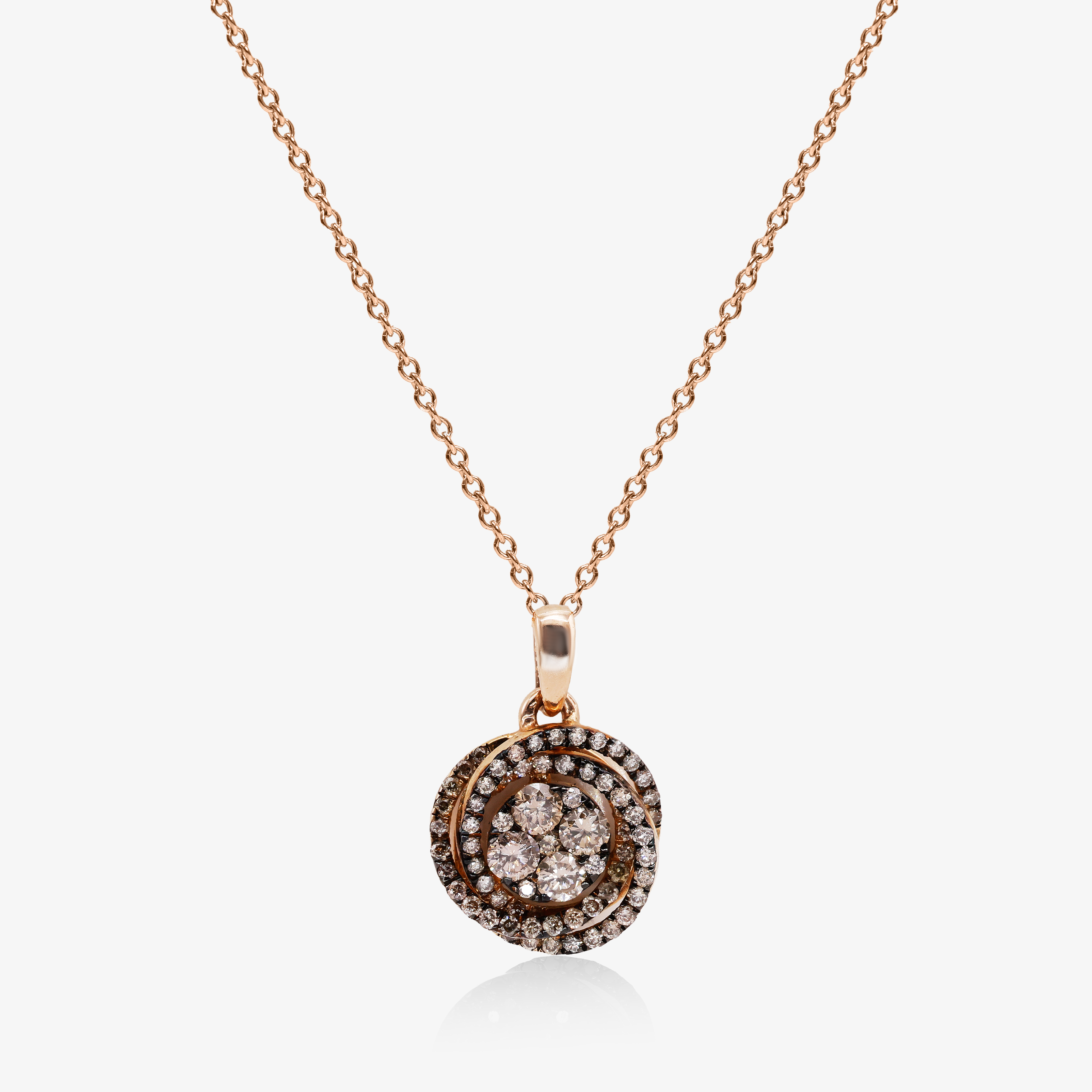 Colier aur 18k cu diamante brown 0.44 ct