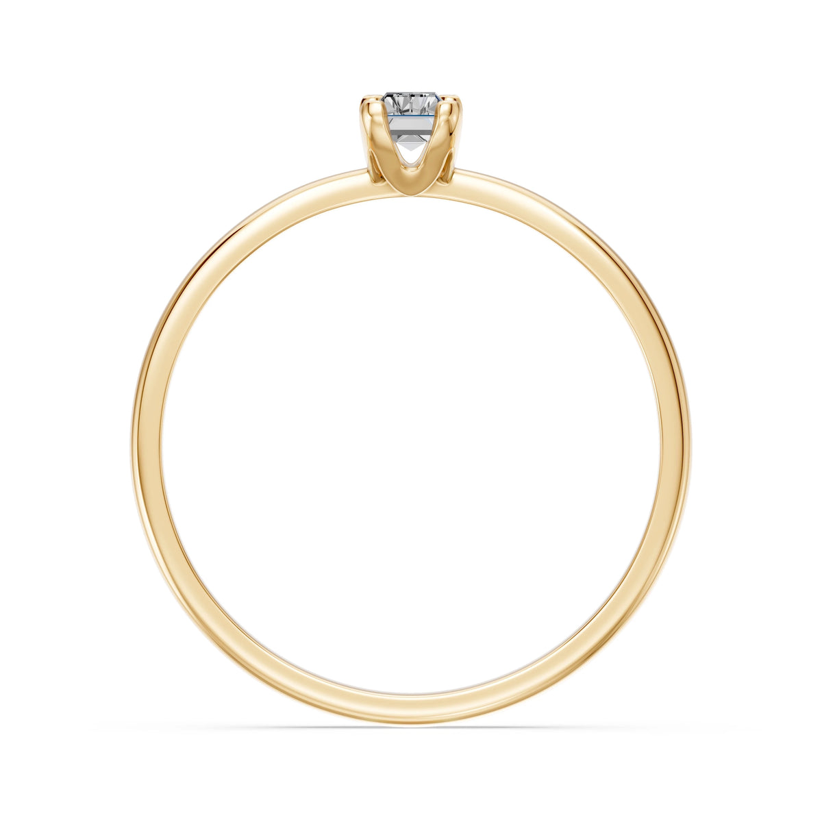 Inel de Logodnă Solitaire din Aur, Diamant Baguette 0,30 CT