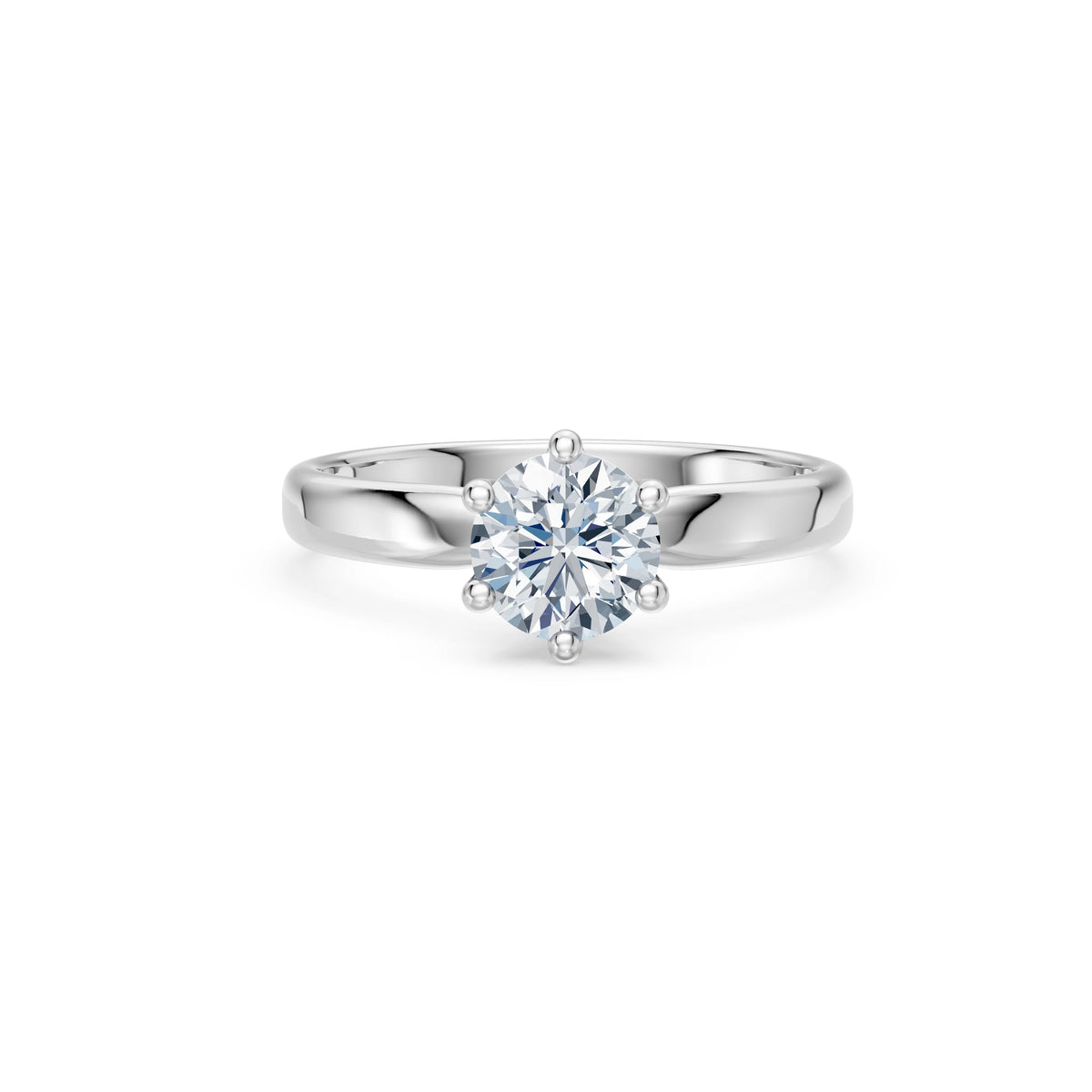 Inel de Logodnă Solitaire din Aur, Diamant Rotund Briliant 1,00 CT