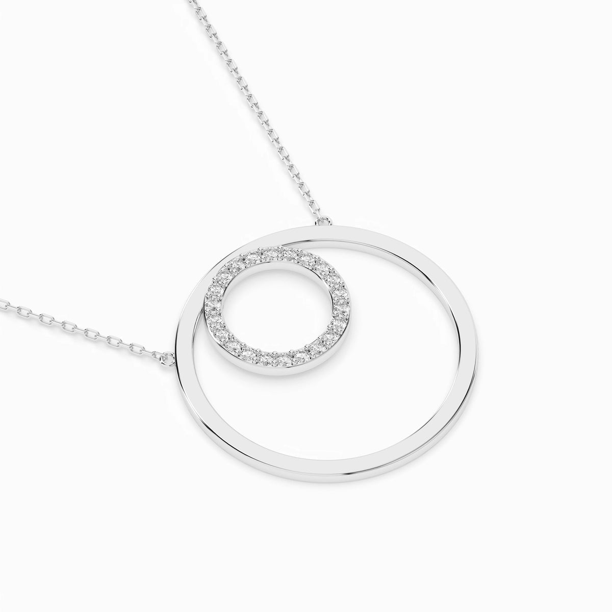 Colier din Aur cu Diamante, Forma Rotund Briliant, 0,13 CT