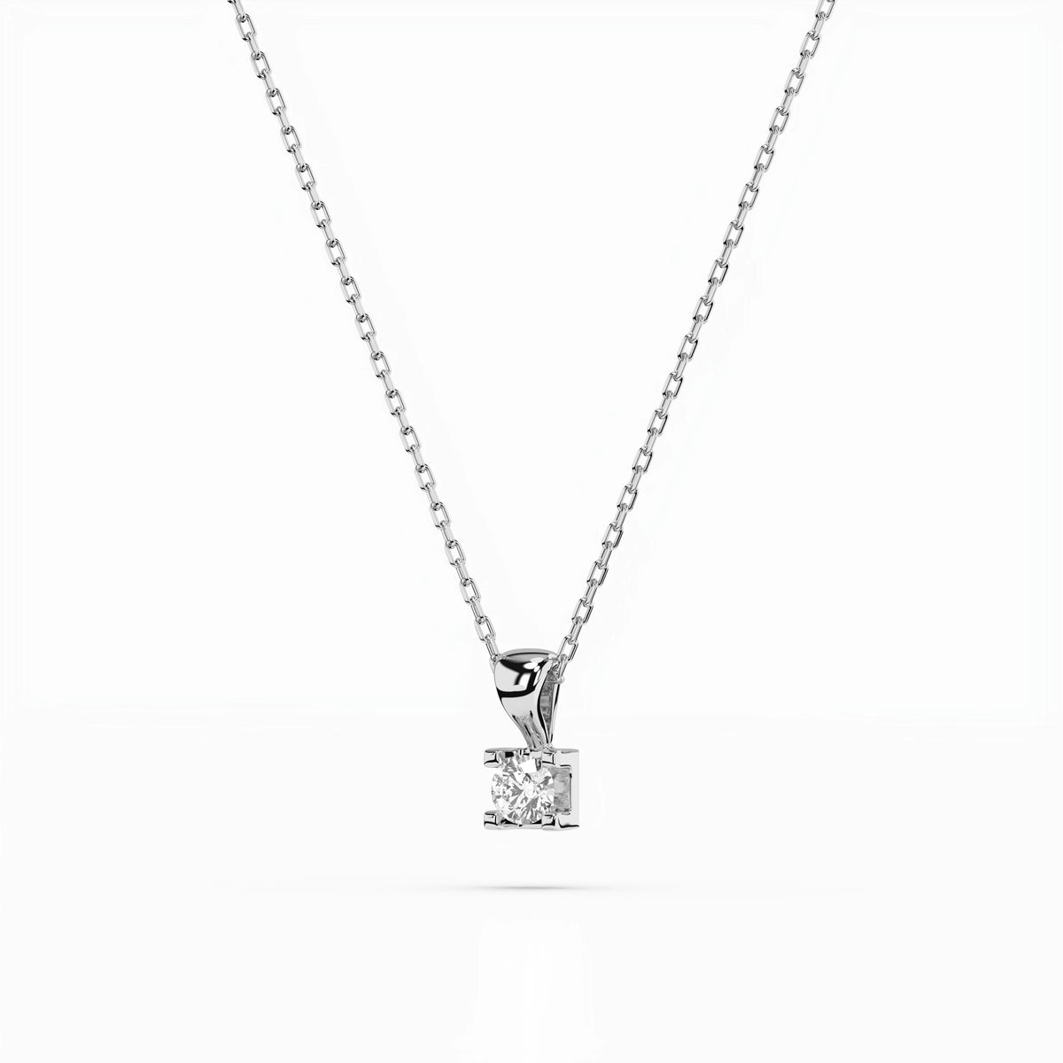 Colier din Aur cu Diamant, Forma Rotund Briliant, 0,15 CT