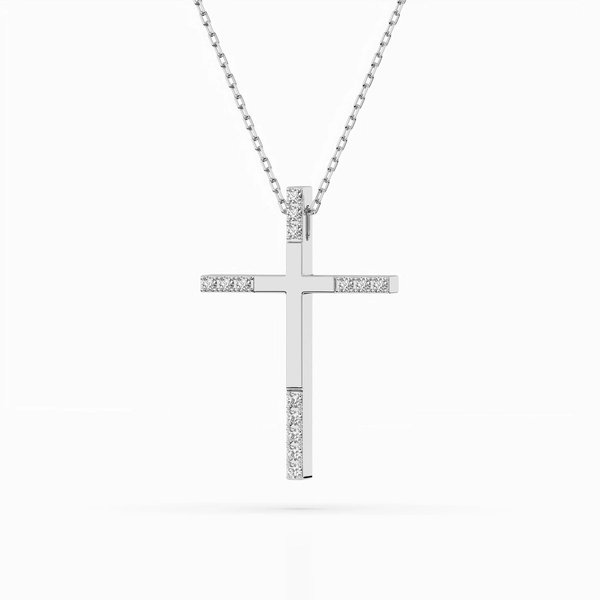 Colier din Aur cu Diamante, Forma Rotund Briliant, 0,08 CT