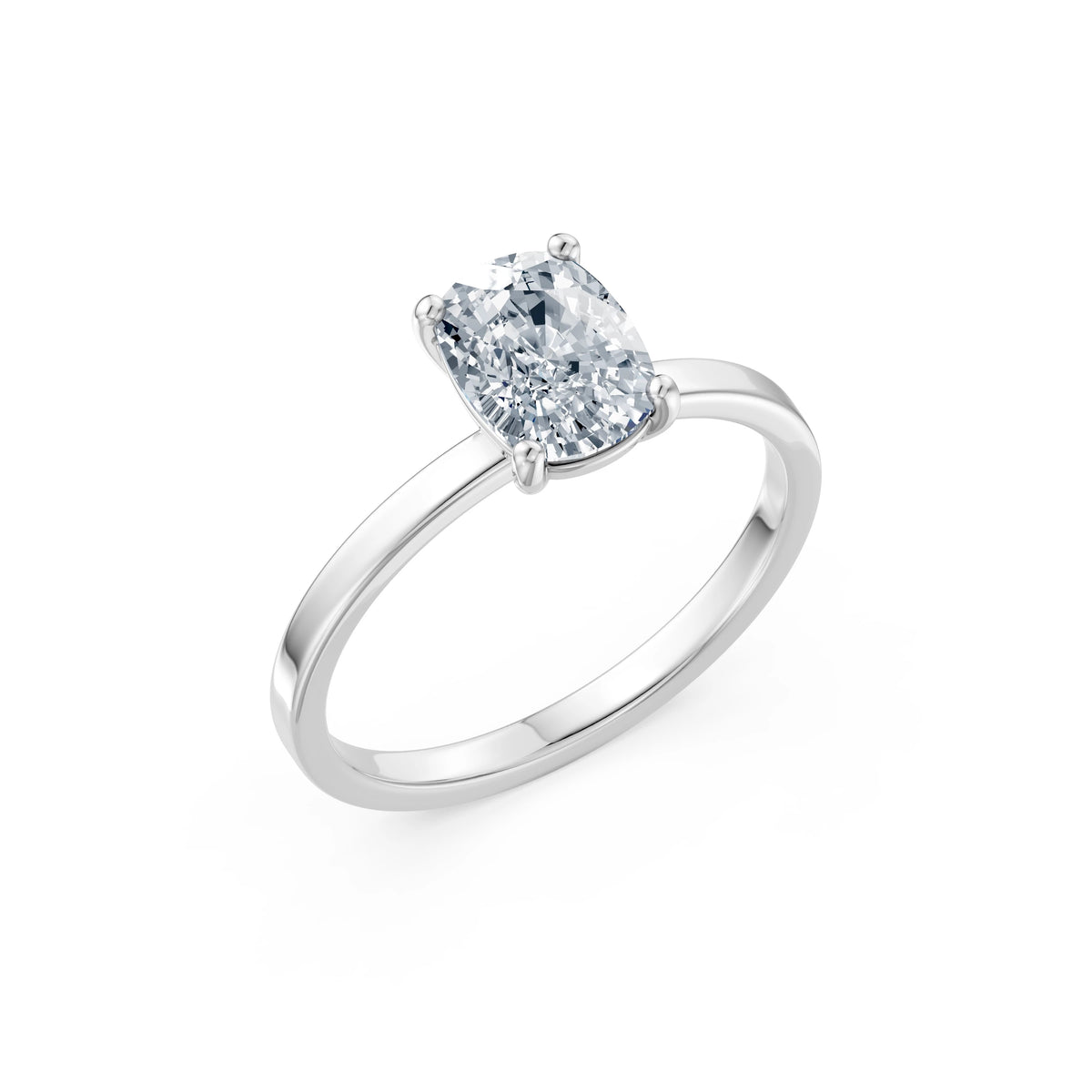 Inel de Logodnă Solitaire din Aur, Diamant Cushion 1,50 CT