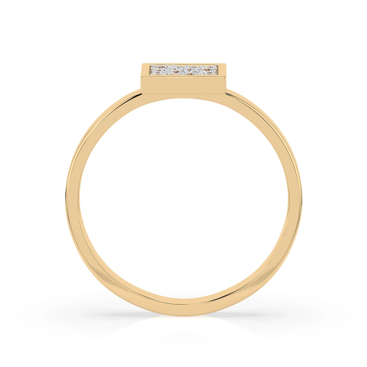 Inel din Aur cu Diamante, Forma Rotund Briliant, 0,13 CT