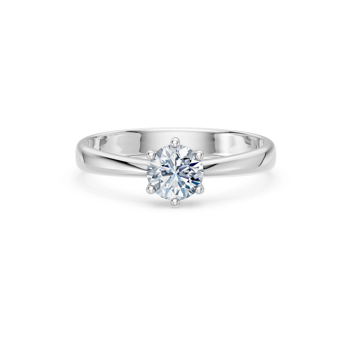 Inel de Logodnă Solitaire din Aur, Diamant Rotund Briliant 0,70 CT