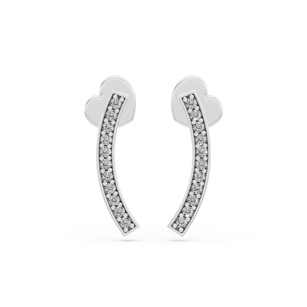 Cercei din Aur cu Diamante, Forma Rotund Briliant, 0,13 CT