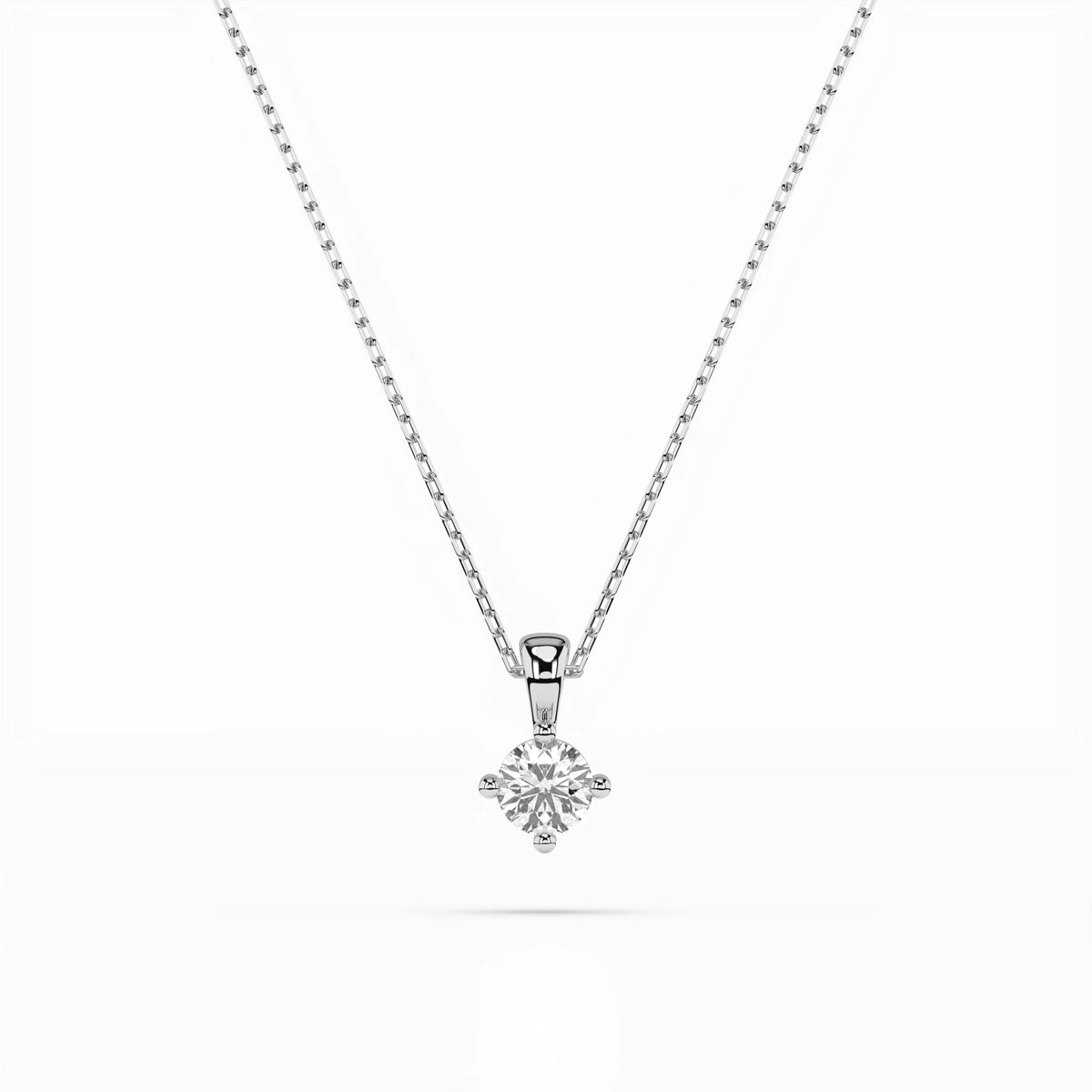 Colier din Aur cu Diamant, Forma Rotund Briliant, 0,10 CT