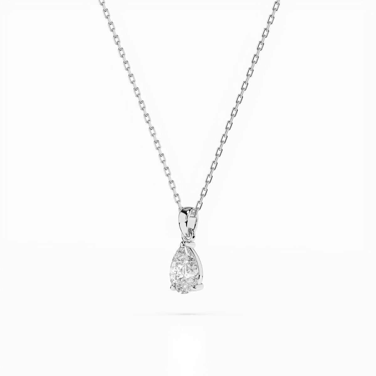 Colier din Aur cu Diamant, Forma Pear, 0,30 CT
