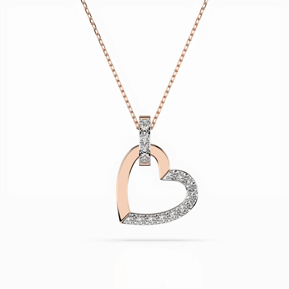 Colier din Aur cu Diamante, Forma Rotund Briliant, 0,18 CT