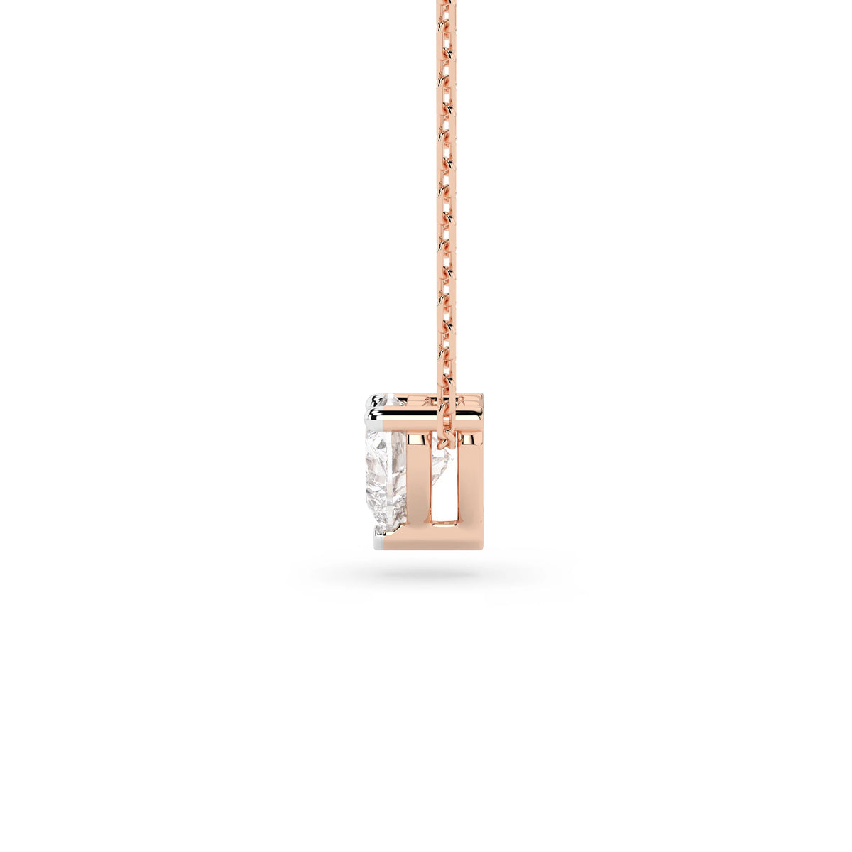 Colier din Aur cu Diamant, Forma Inimă, 0,30 CT