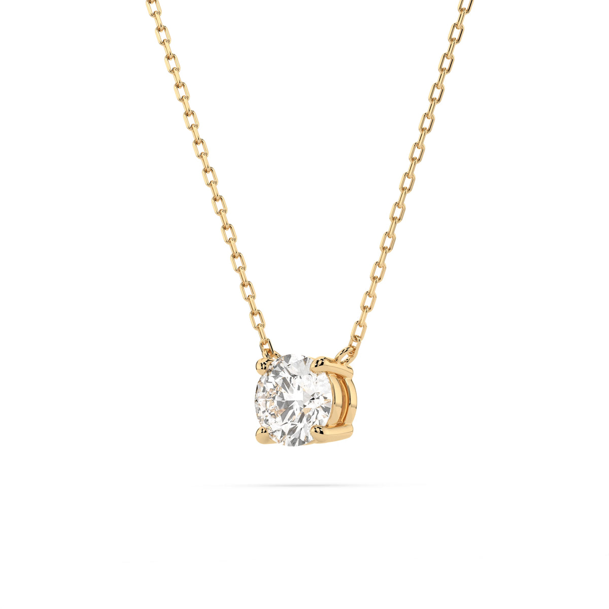 Colier din Aur cu Diamant, Forma Rotund Briliant, 0,40 CT