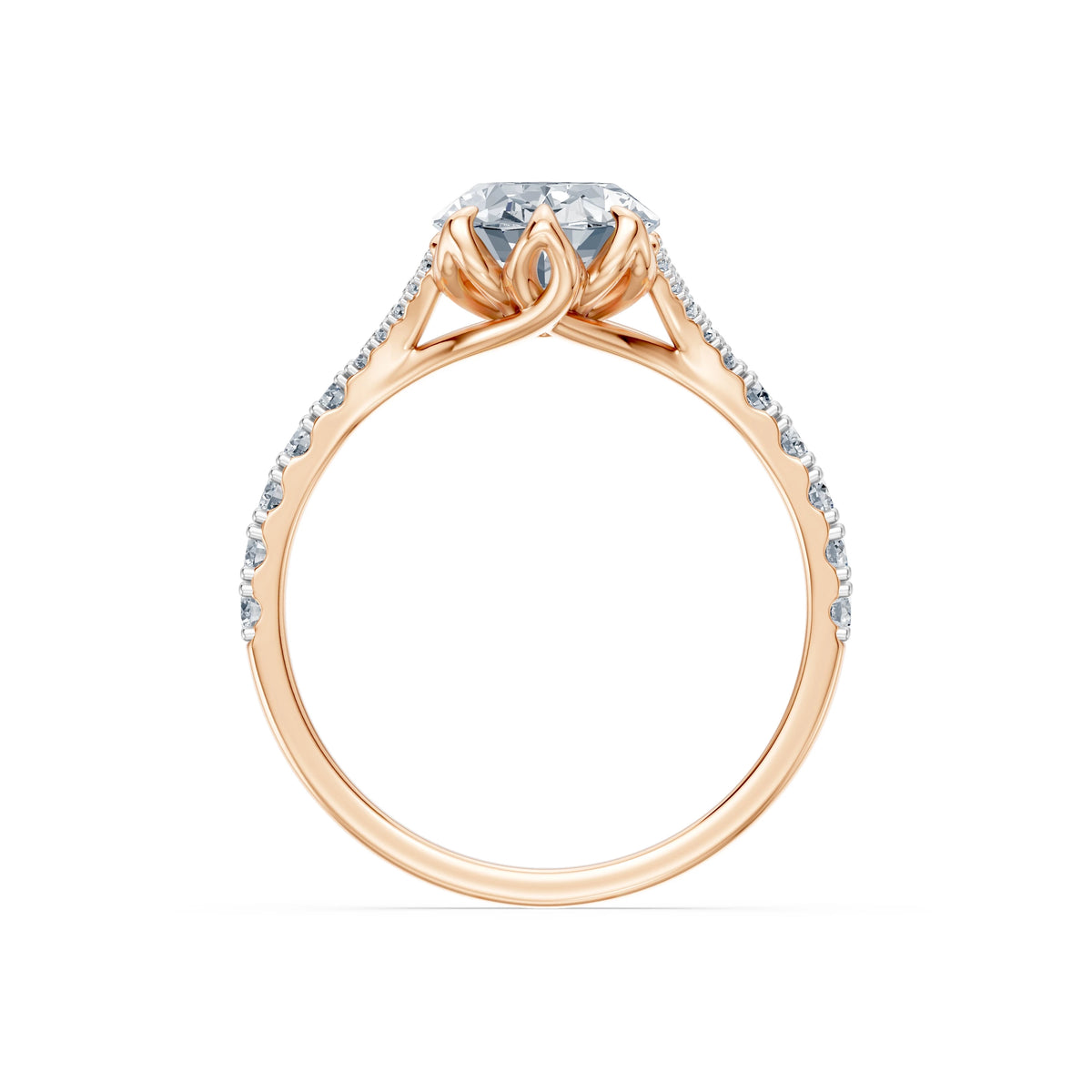 Inel de Logodnă din Aur cu Diamant Central Oval și Diamante Laterale 2,37 CT