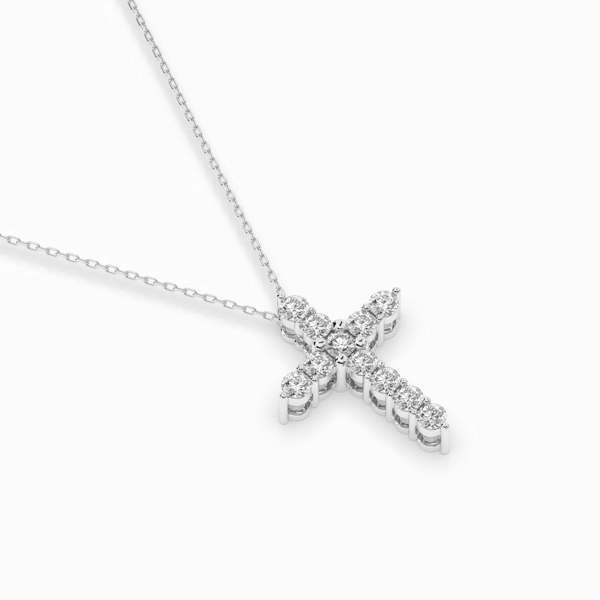 Colier din Aur cu Diamante, Forma Rotund Briliant, 0,52 CT