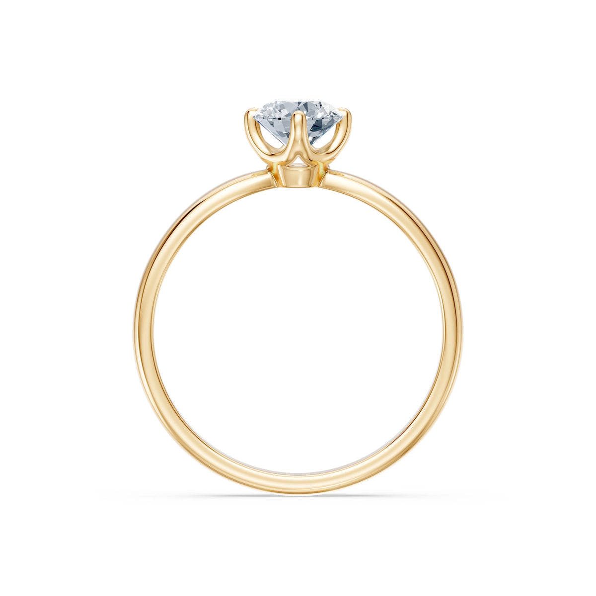 Inel de Logodnă Solitaire din Aur, Diamant Rotund Briliant 0,40 CT