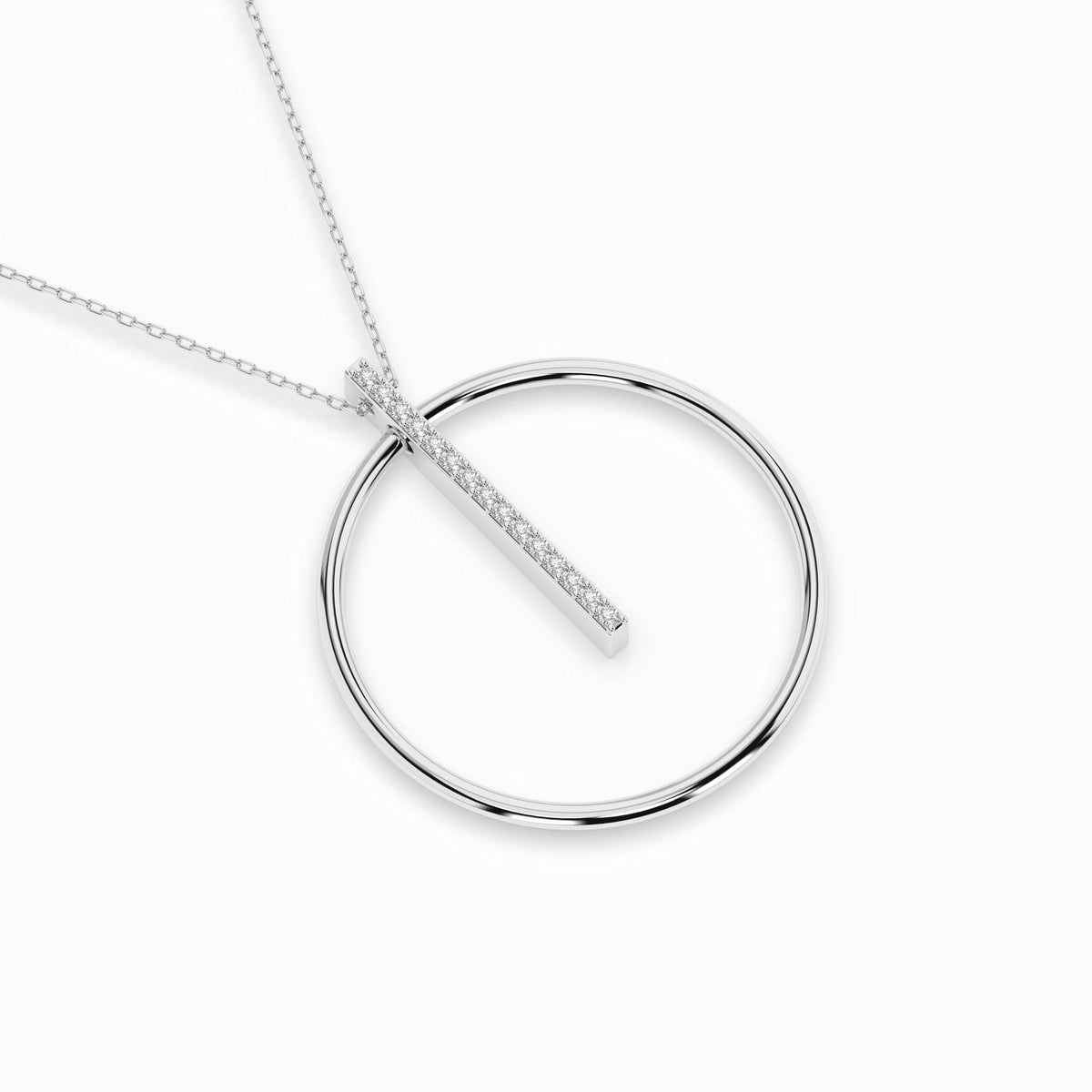 Colier din Aur cu Diamante, Forma Rotund Briliant, 0,09 CT
