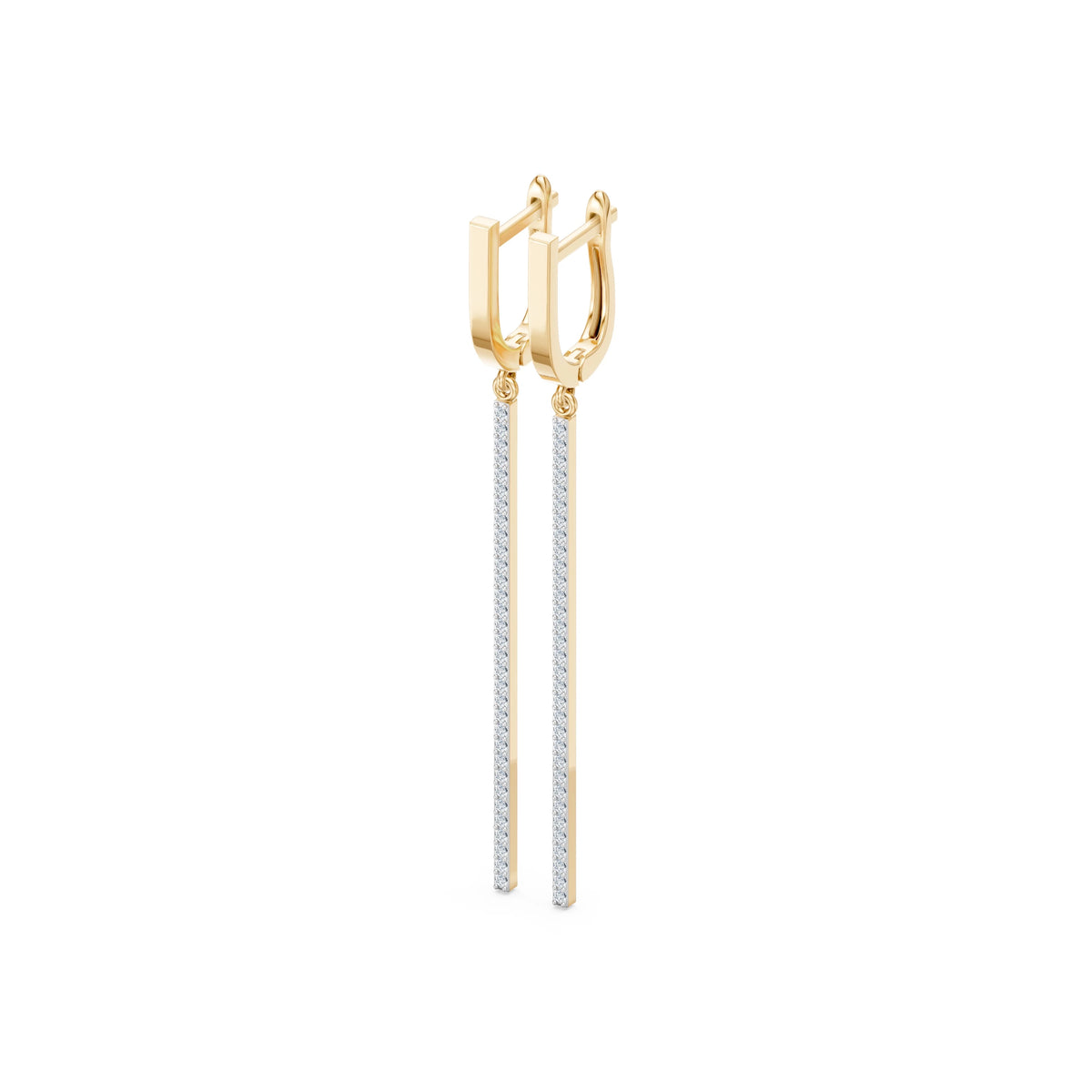 Cercei din Aur cu Diamante, Forma Rotund Briliant, 0,38 CT