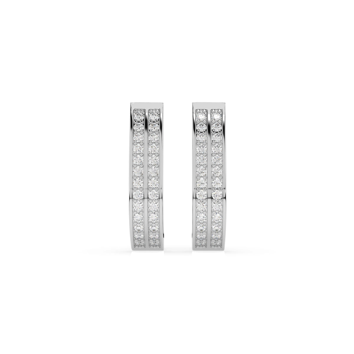 Cercei din Aur cu Diamante, Forma Rotund Briliant, 0,42 CT