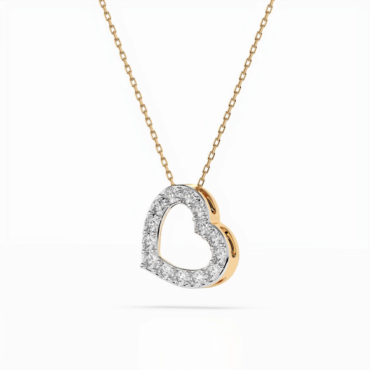 Colier din Aur cu Diamante, Forma Rotund Briliant, 0,35 CT