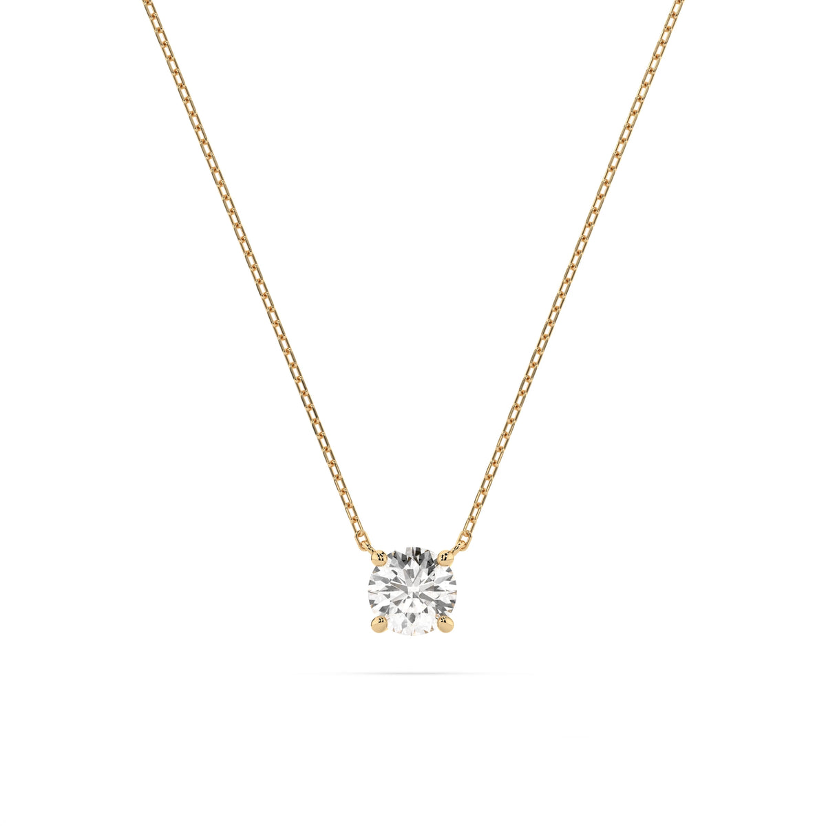 Colier din Aur cu Diamant, Forma Rotund Briliant, 0,25 CT