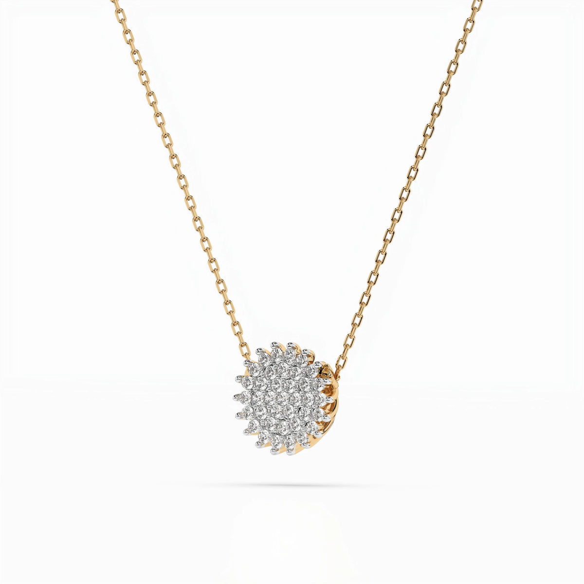 Colier din Aur cu Diamante, Forma Rotund Briliant, 0,15 CT