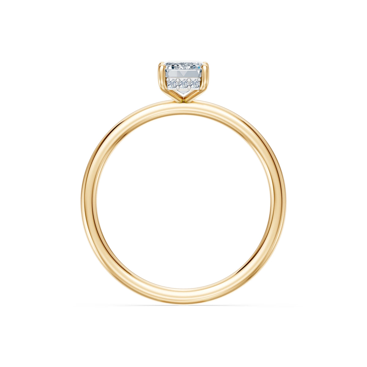 Inel de Logodnă Solitaire din Aur, Diamant Emerald 1,00 CT