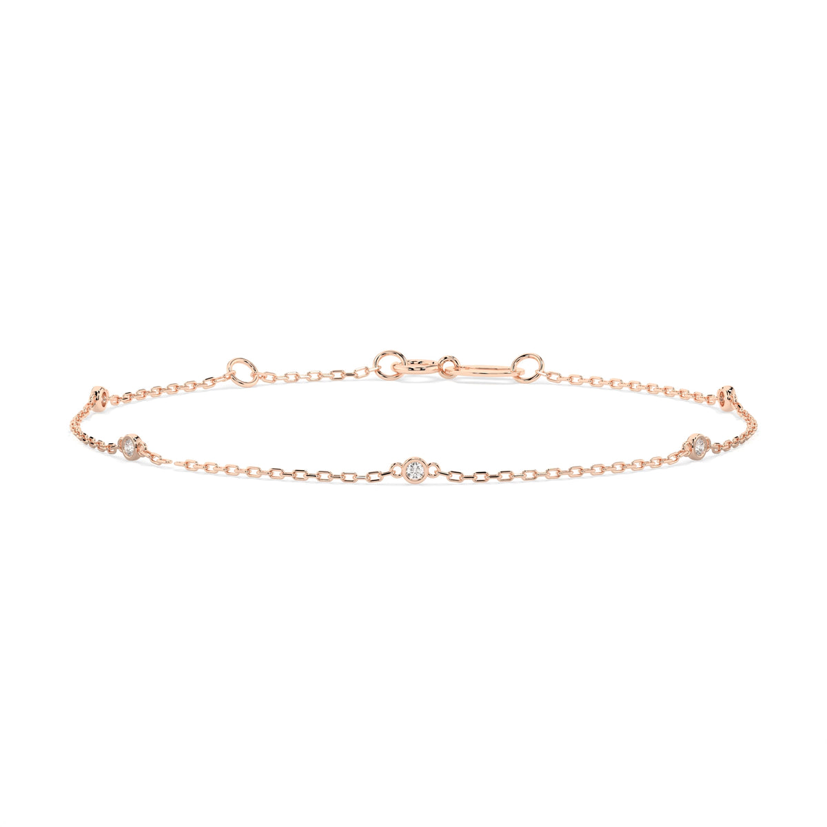 Brățară din Aur cu Diamante, Forma Rotund Briliant, 0,07 CT