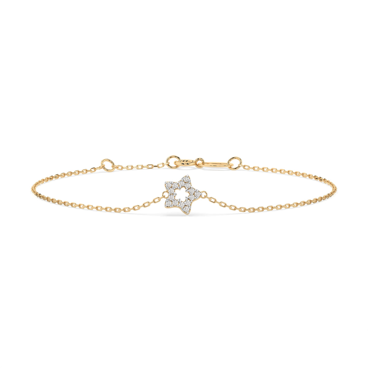 Brățară din Aur cu Diamante, Forma Rotund Briliant, 0,08 CT