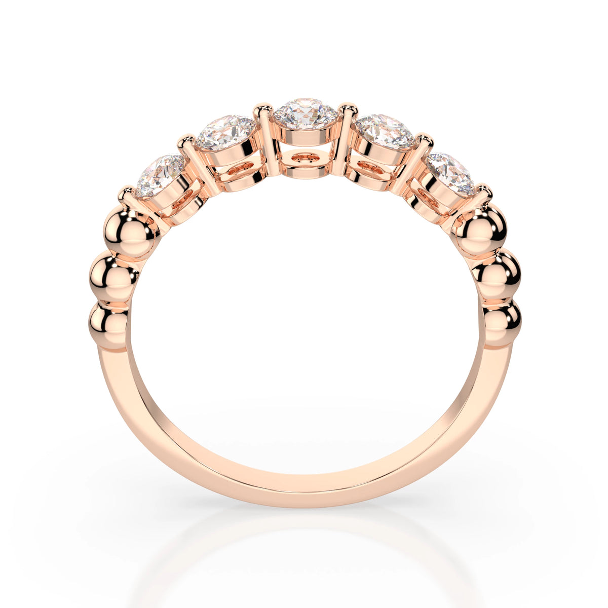 Inel din Aur cu Diamante, Forma Rotund Briliant, 0,50 CT