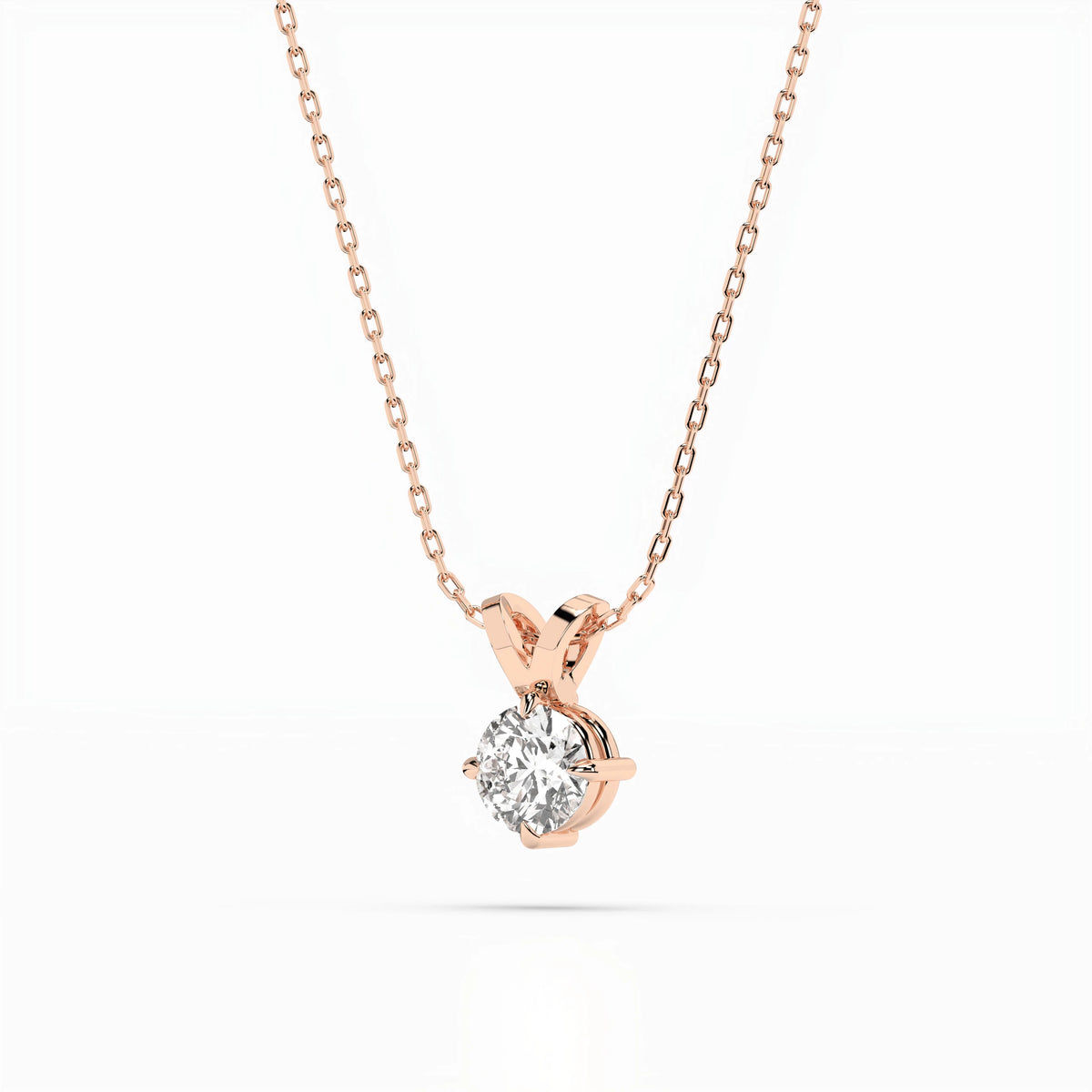Colier din Aur cu Diamant, Forma Rotund Briliant, 0,40 CT